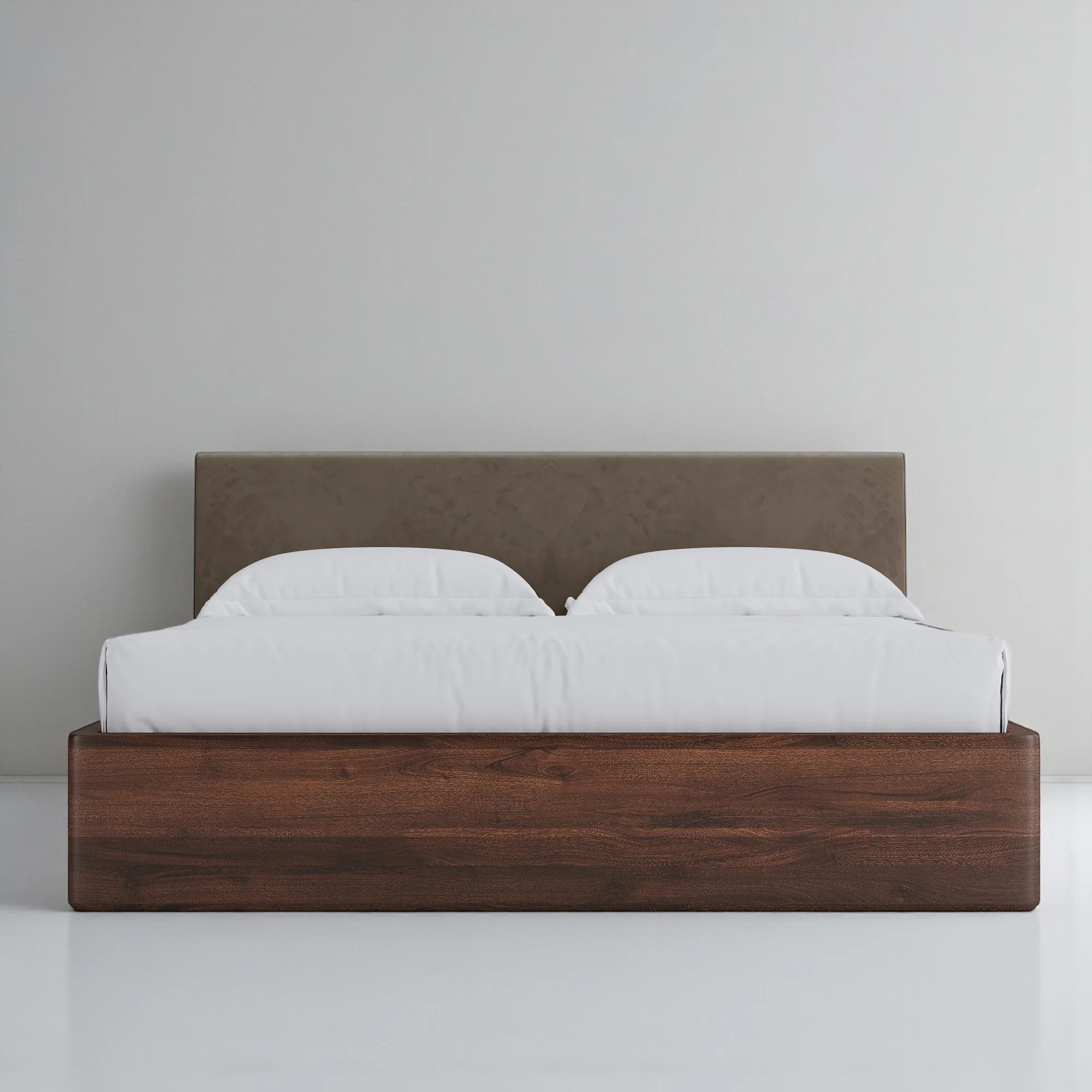 Aari Bed (Built-in Storage) - Solid Teak/Walnut/Oak Wood (Queen) - Image 11