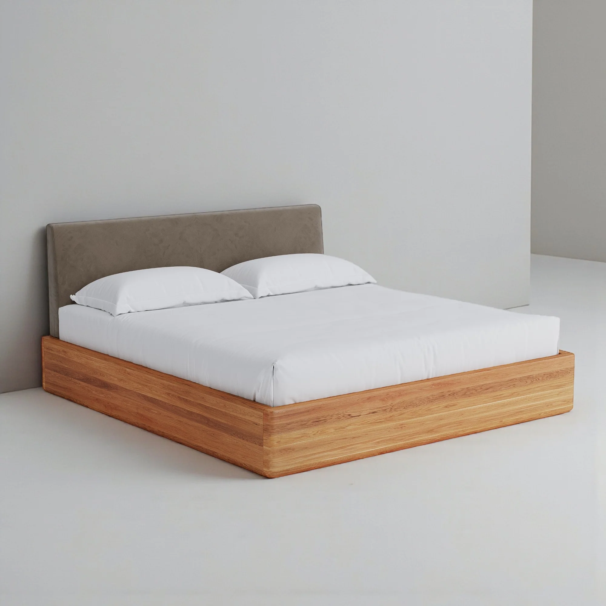 Aari Bed (Built-in Storage) - Solid Teak/Walnut/Oak Wood (Queen) - Image 14