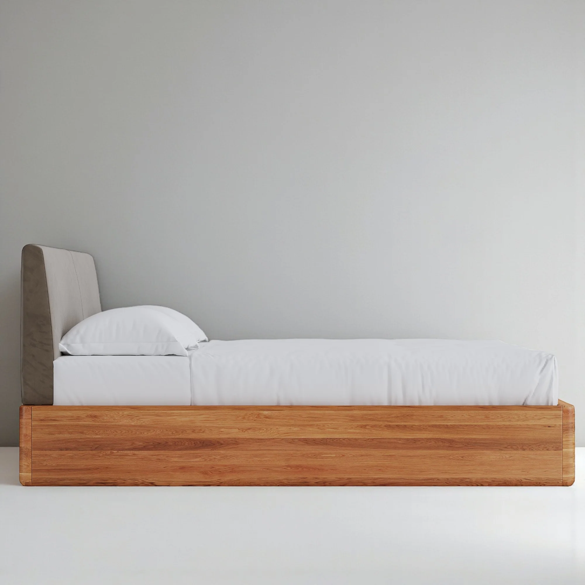 Aari Bed (Built-in Storage) - Solid Teak/Walnut/Oak Wood (Queen) - Image 15
