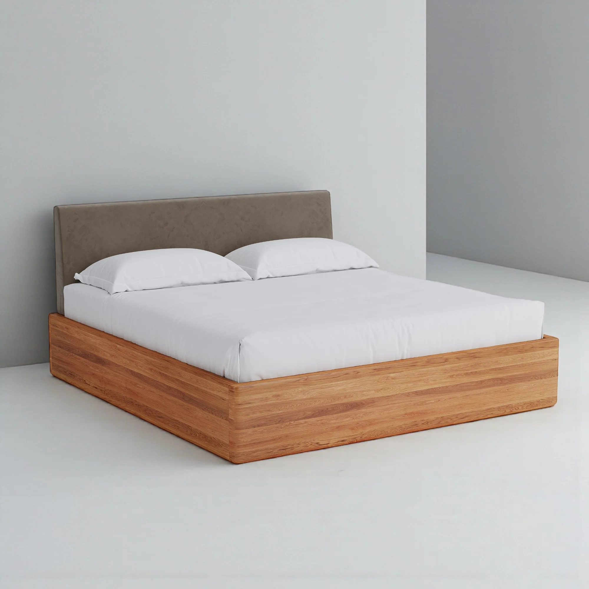 Aari Bed (Built-in Storage) - Solid Teak/Walnut/Oak Wood (Queen) - Image 22