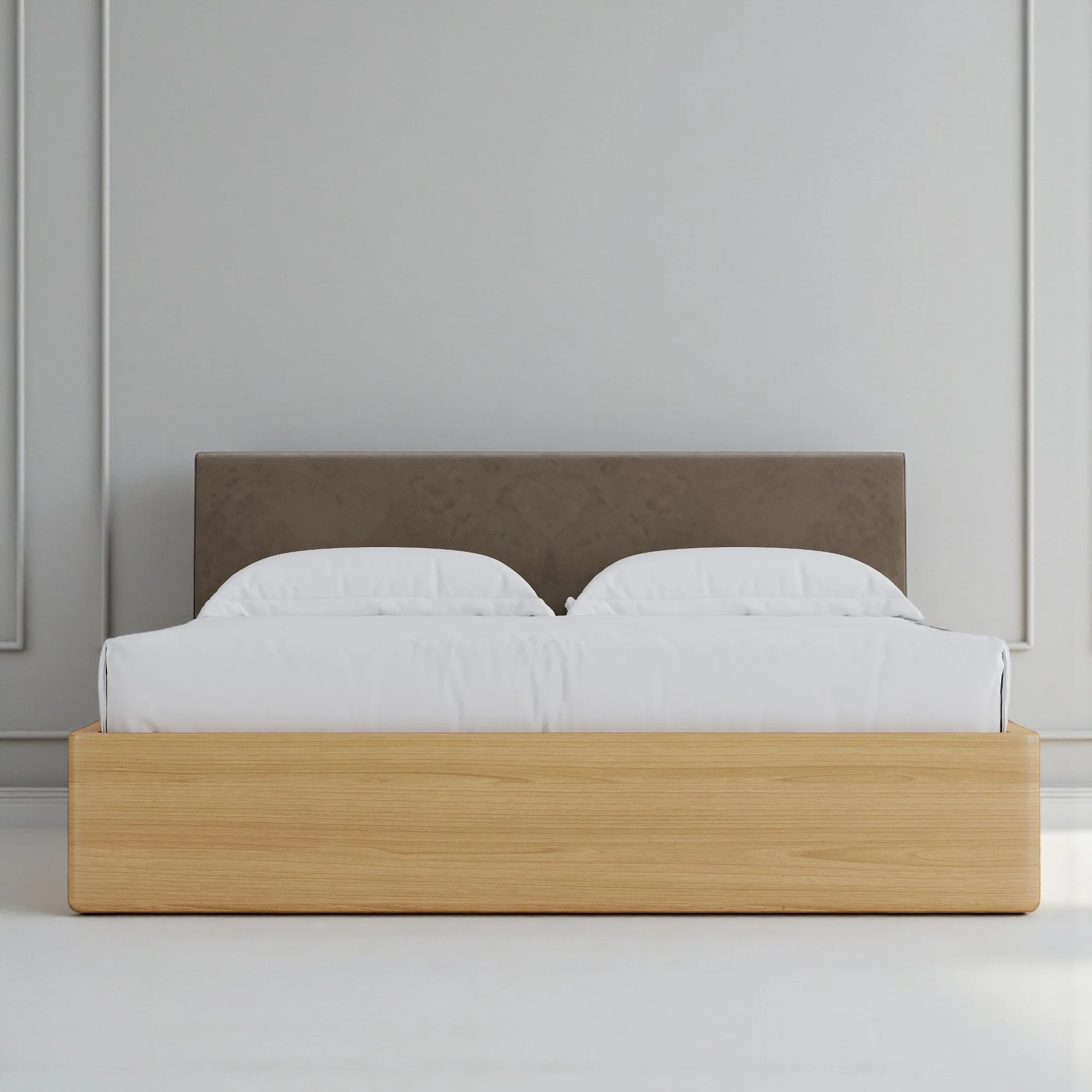 Aari Bed (Built-in Storage) - Solid Teak/Walnut/Oak Wood (Queen) - Image 37