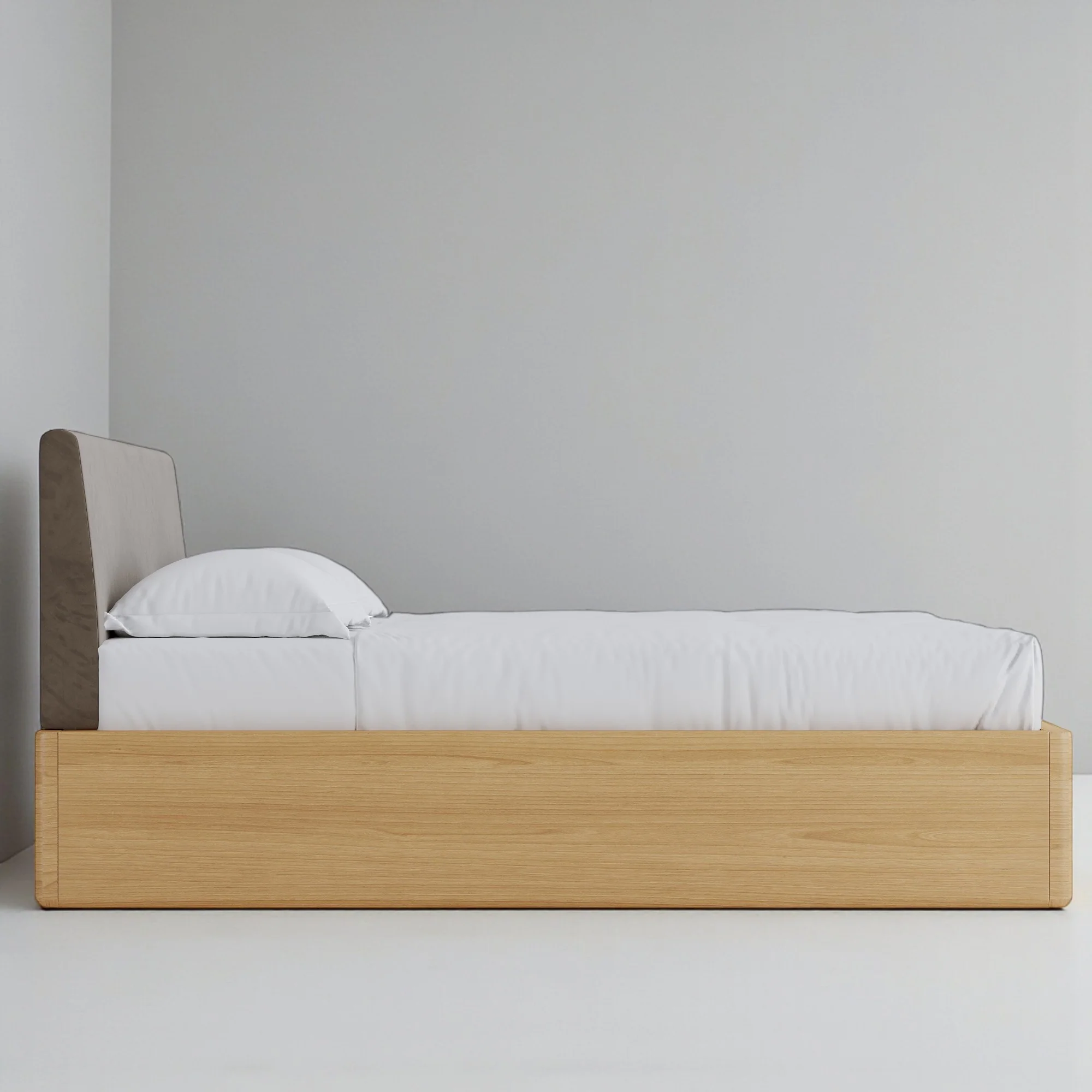 Aari Bed (Built-in Storage) - Solid Teak/Walnut/Oak Wood (Queen) - Image 36