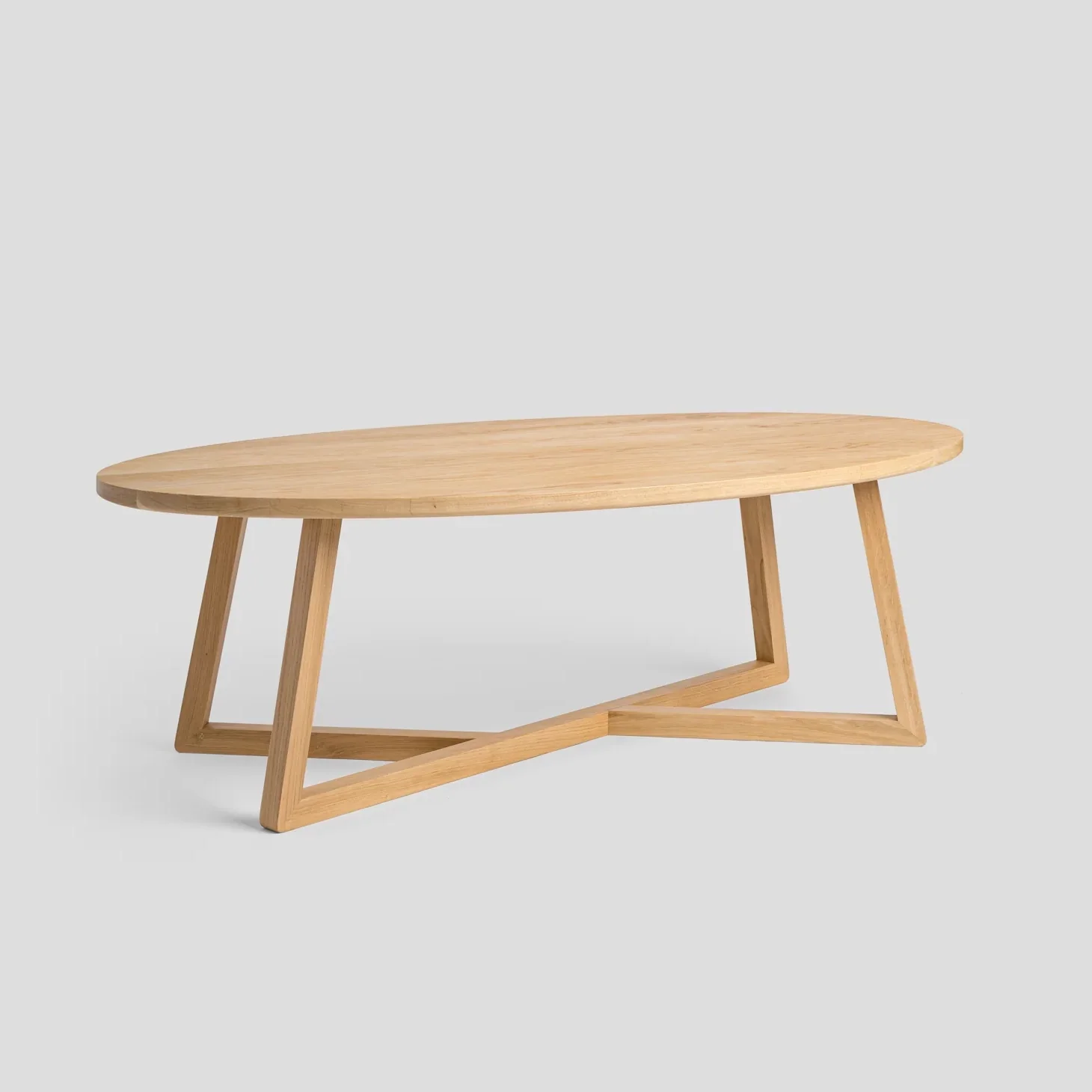 Ellipse Coffee Table - Solid Walnut/Teak/Oak Wood - Image 5