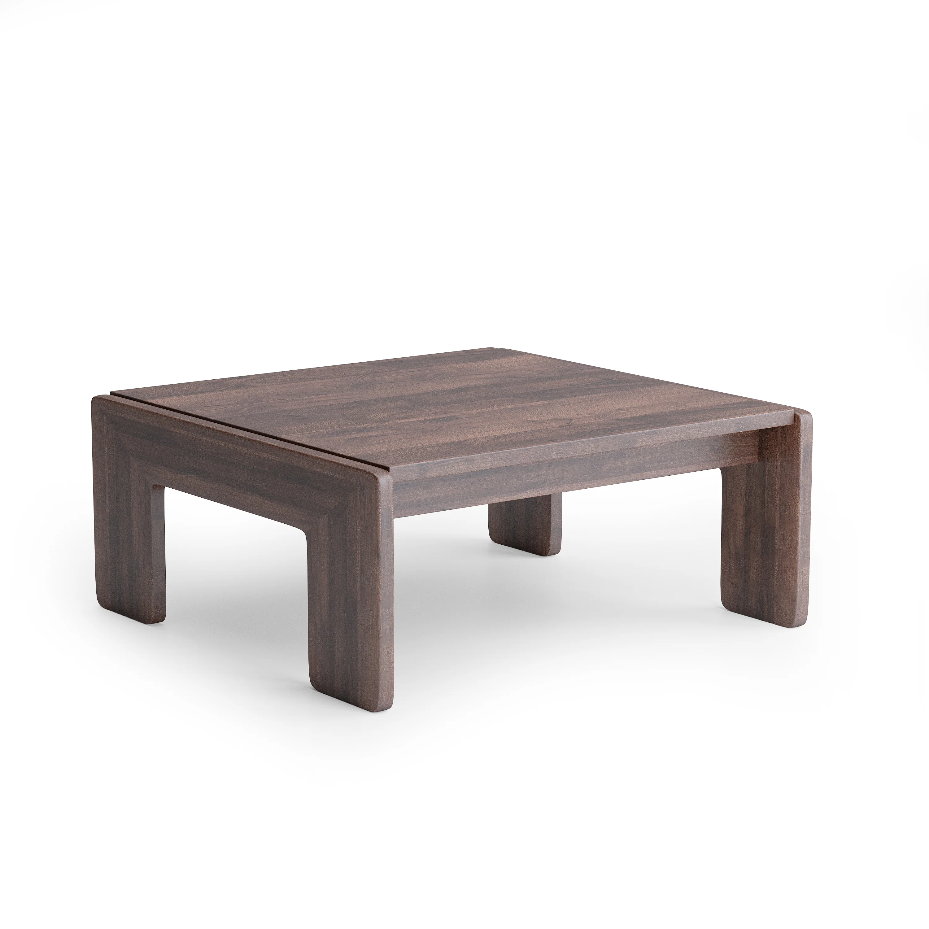 Nordhaven Coffee Table - Solid Walnut/Teak/Oak Wood (Square) - Image 4