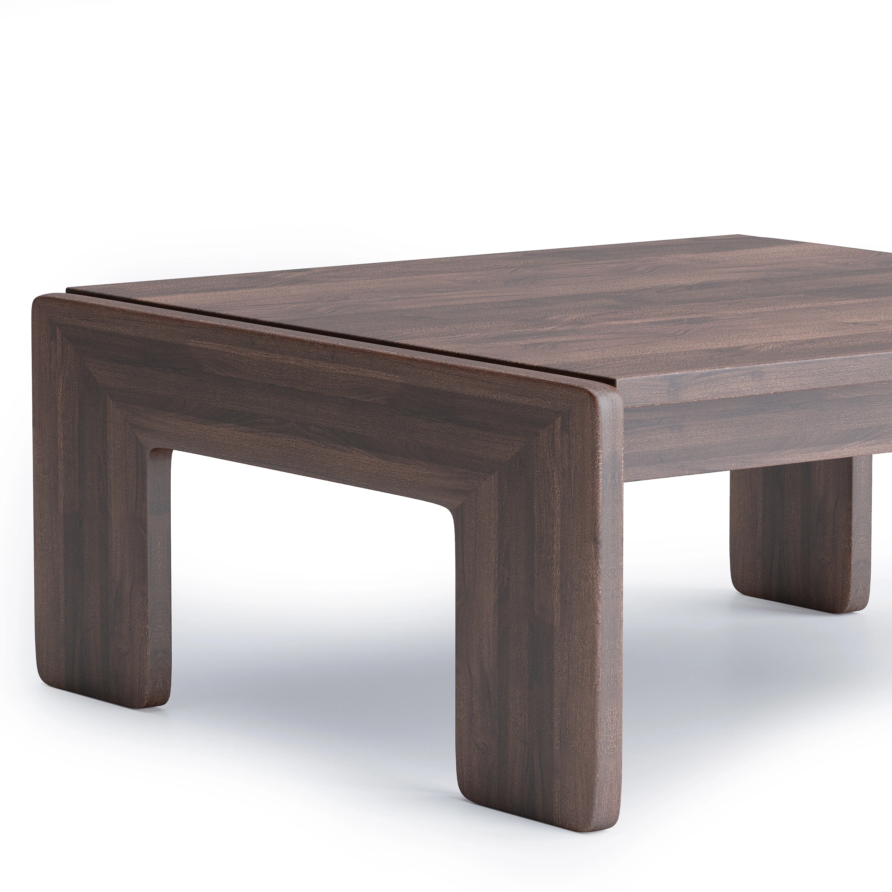 Nordhaven Coffee Table - Solid Walnut/Teak/Oak Wood (Square) - Image 6