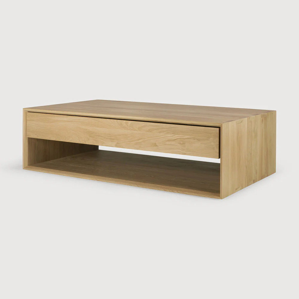 Sael Coffee Table - Solid Walnut/Teak/Oak Wood (Storage) - Image 3
