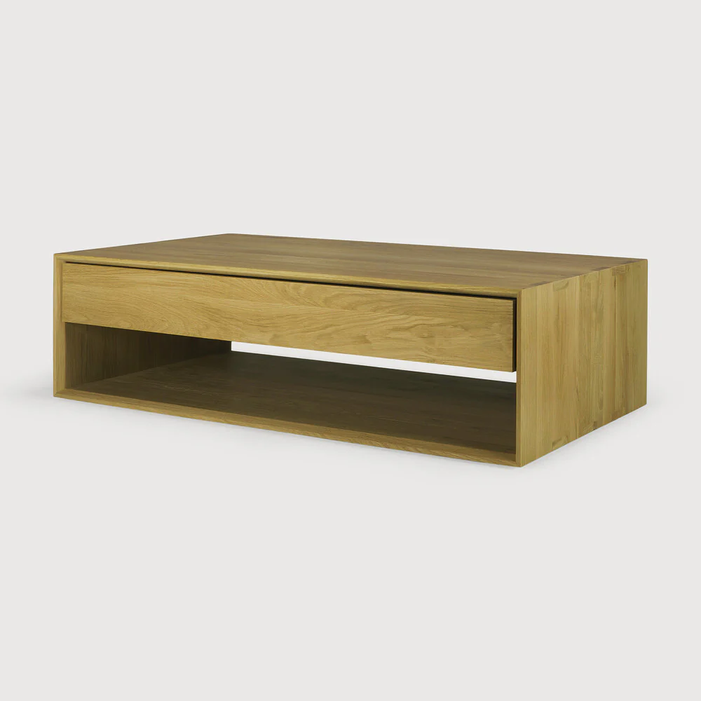 Sael Coffee Table - Solid Walnut/Teak/Oak Wood (Storage) - Image 5