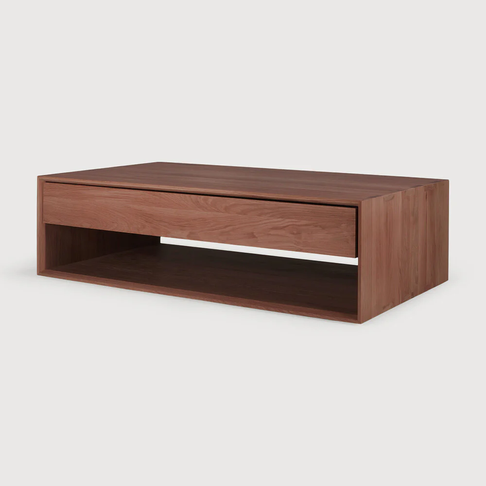 Sael Coffee Table - Solid Walnut/Teak/Oak Wood (Storage) - Image 7