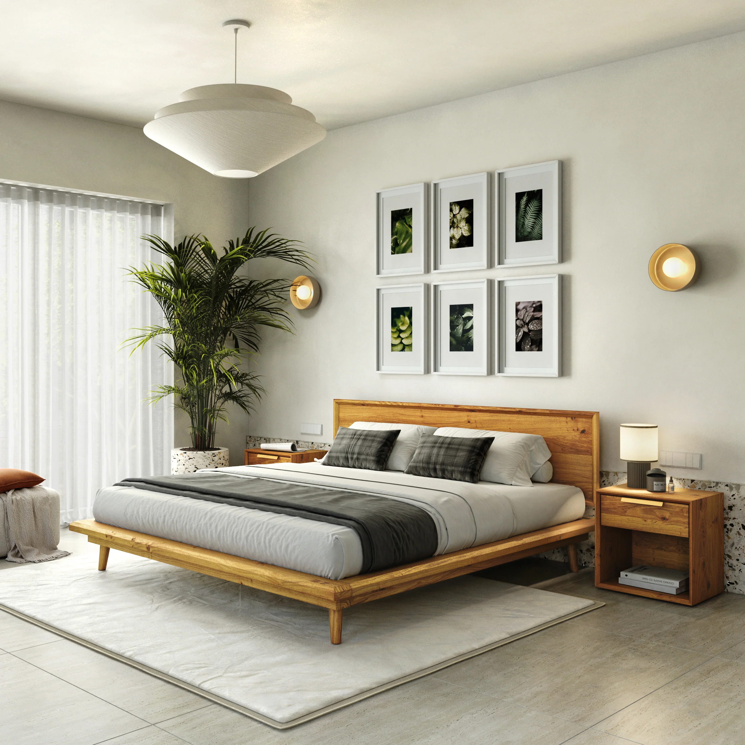 Bon Bed - Solid Teak/Walnut/Oak Wood (King) - Image 10