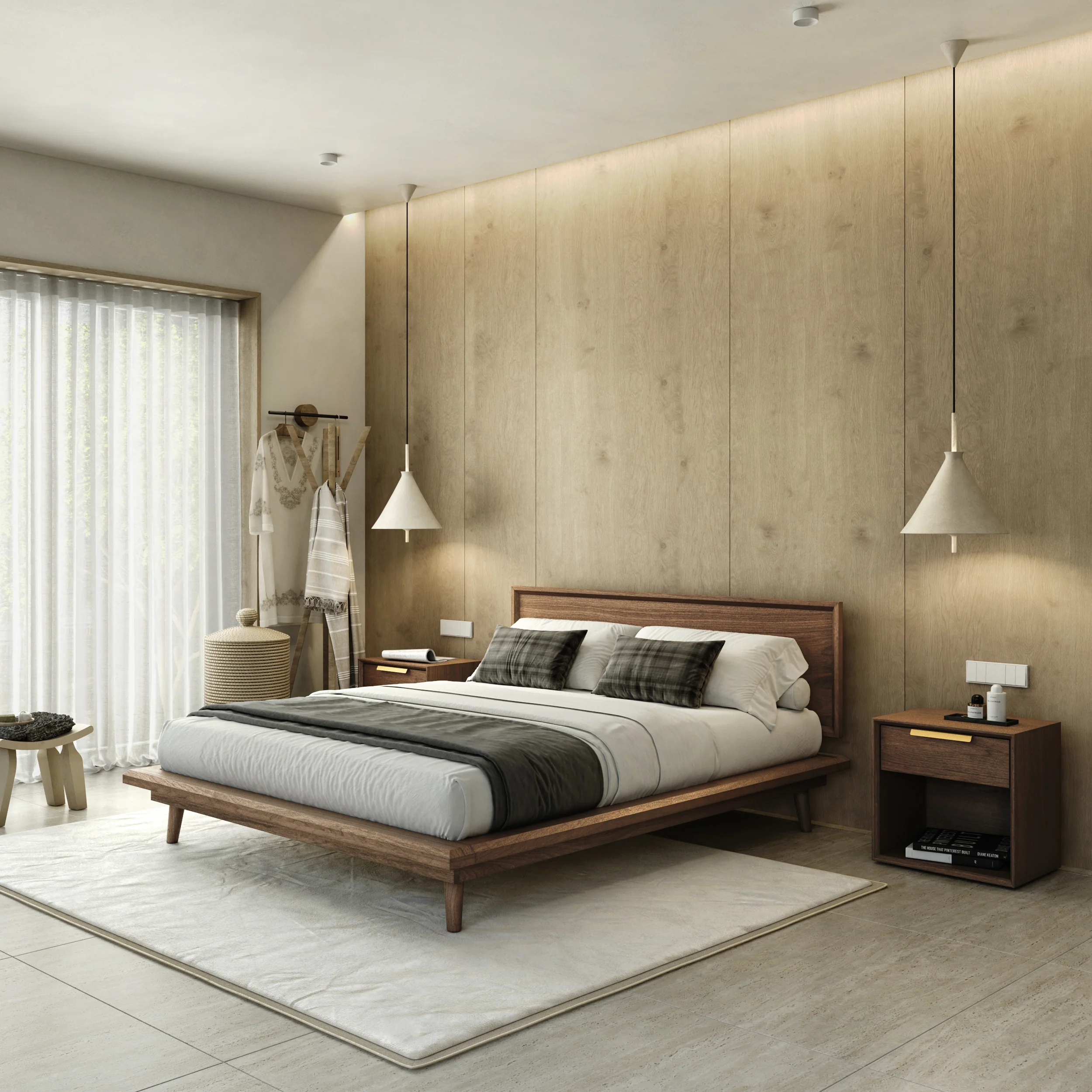 Bon Bed - Solid Teak/Walnut/Oak Wood (Queen) - Image 18