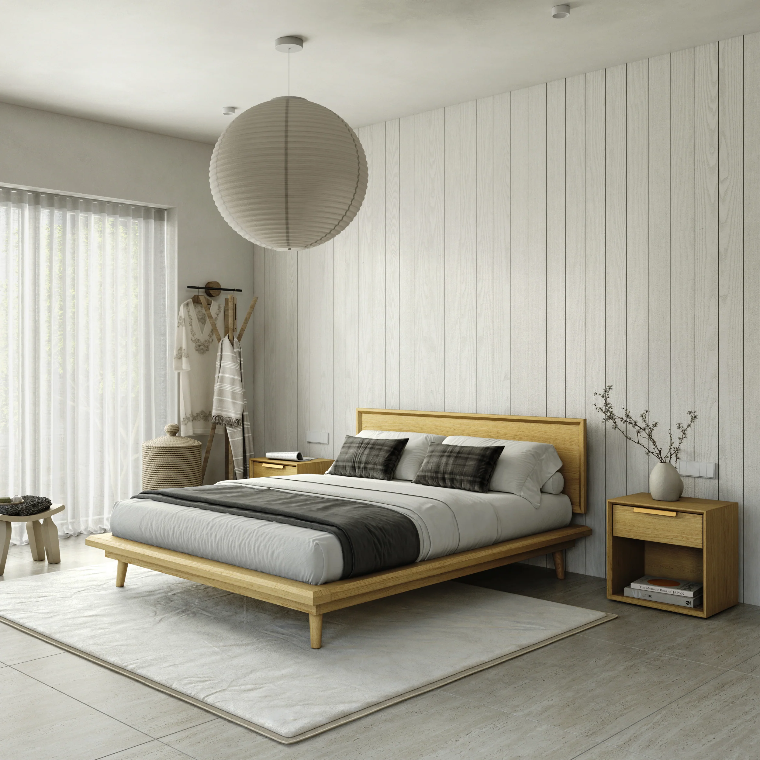 Bon Bed - Solid Teak/Walnut/Oak Wood (Queen) - Image 32
