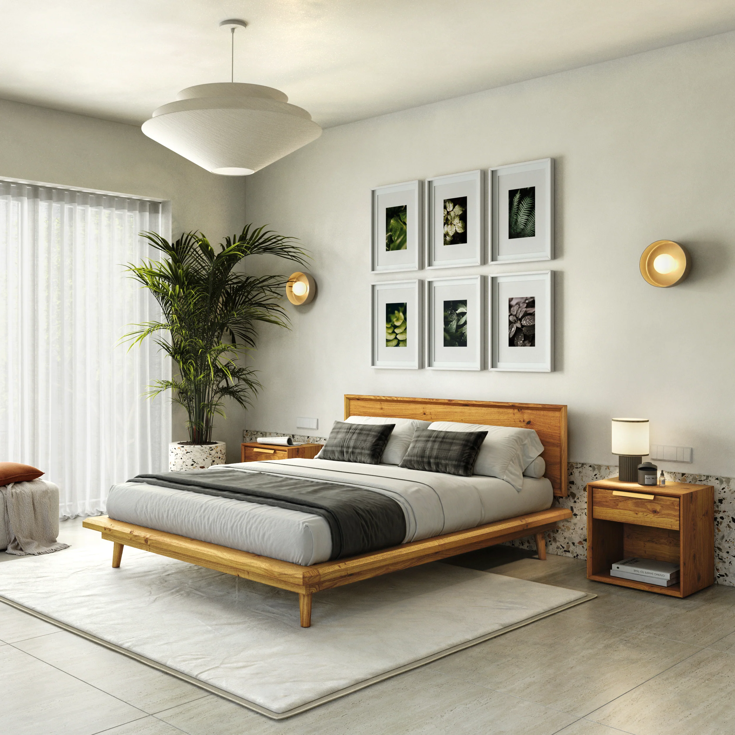 Bon Bed - Solid Teak/Walnut/Oak Wood (Queen) - Image 9