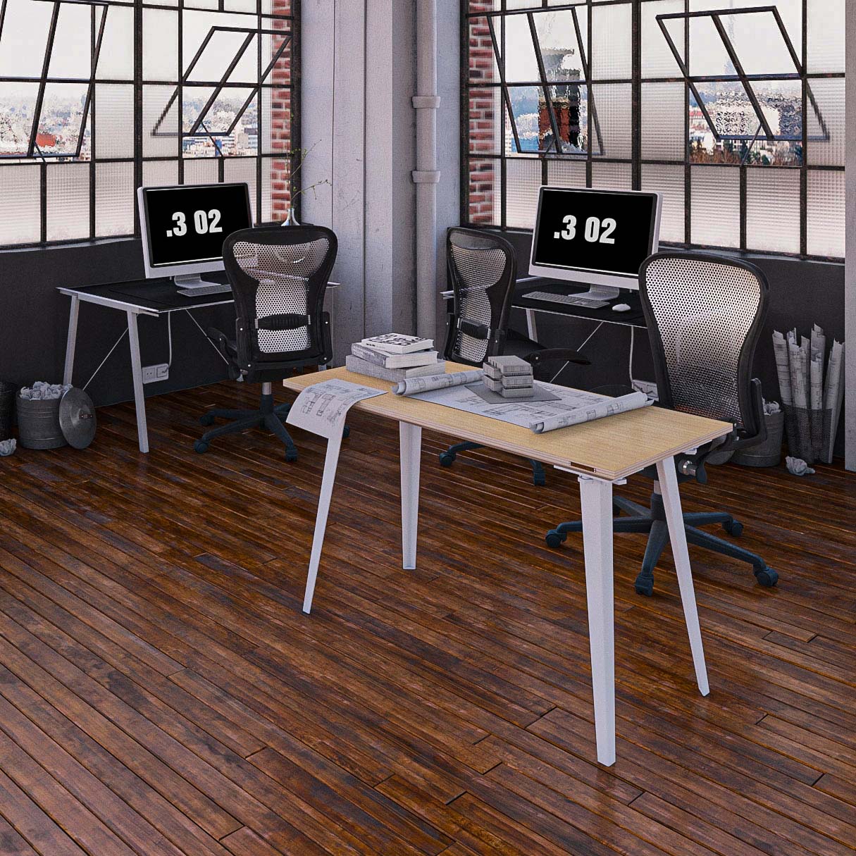 Takeshi Desk (4x2 feet) - White Oak - Image 8