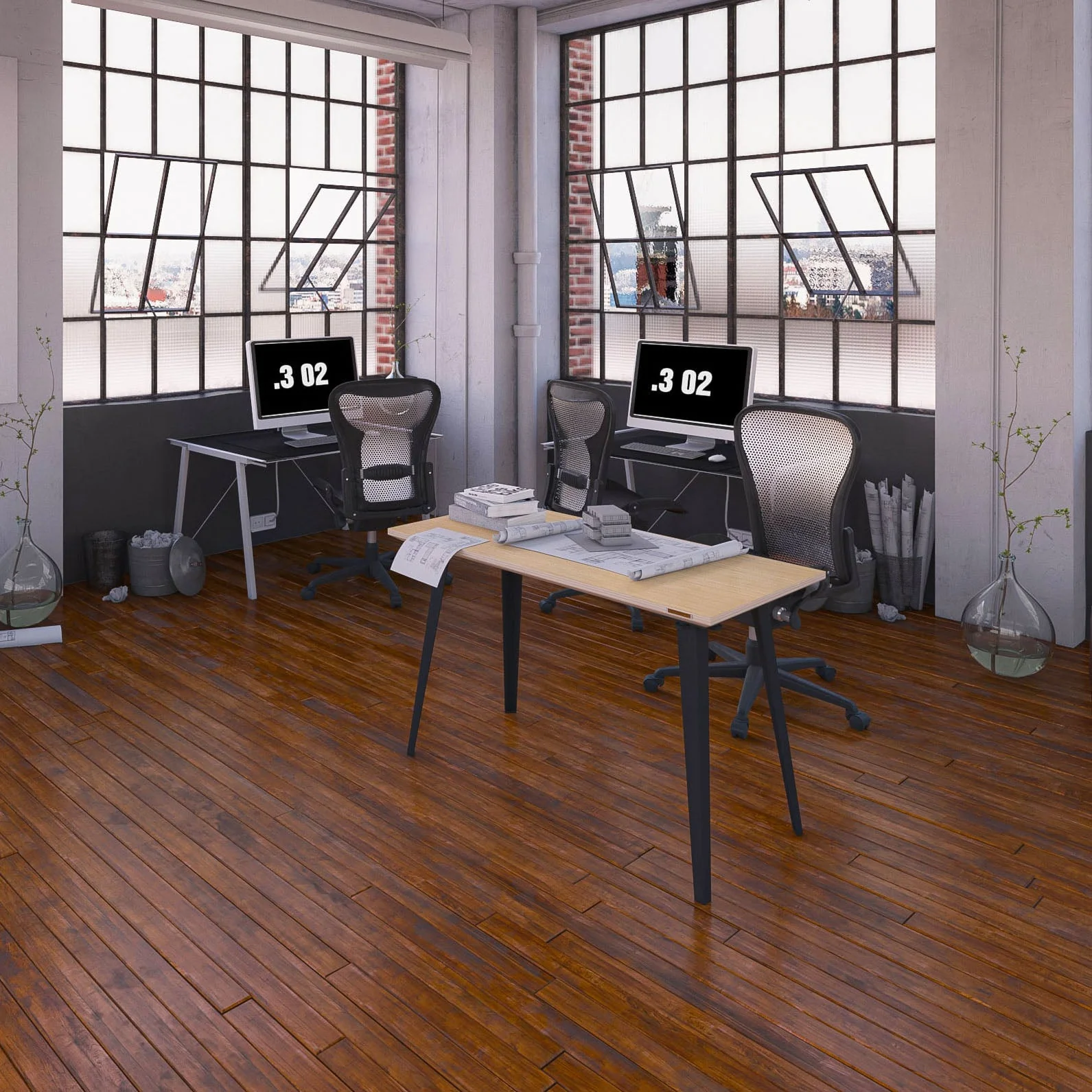 Takeshi Desk (4x2 feet) - White Oak - Image 9