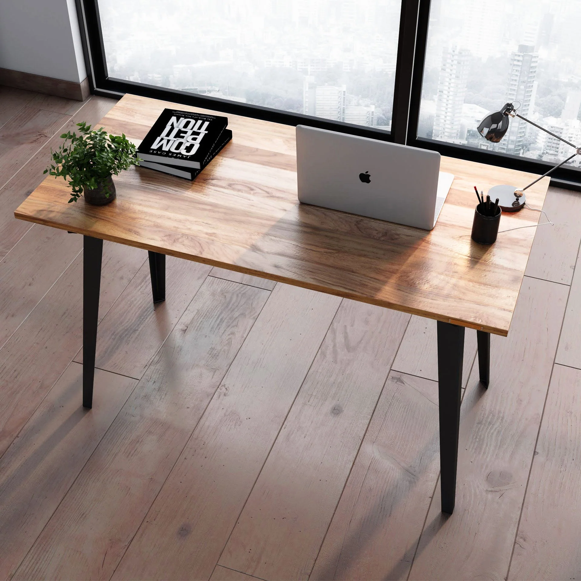 Takeshi Desk (4x2 feet) - Solid Teak Wood (Sagwan) - Image 9
