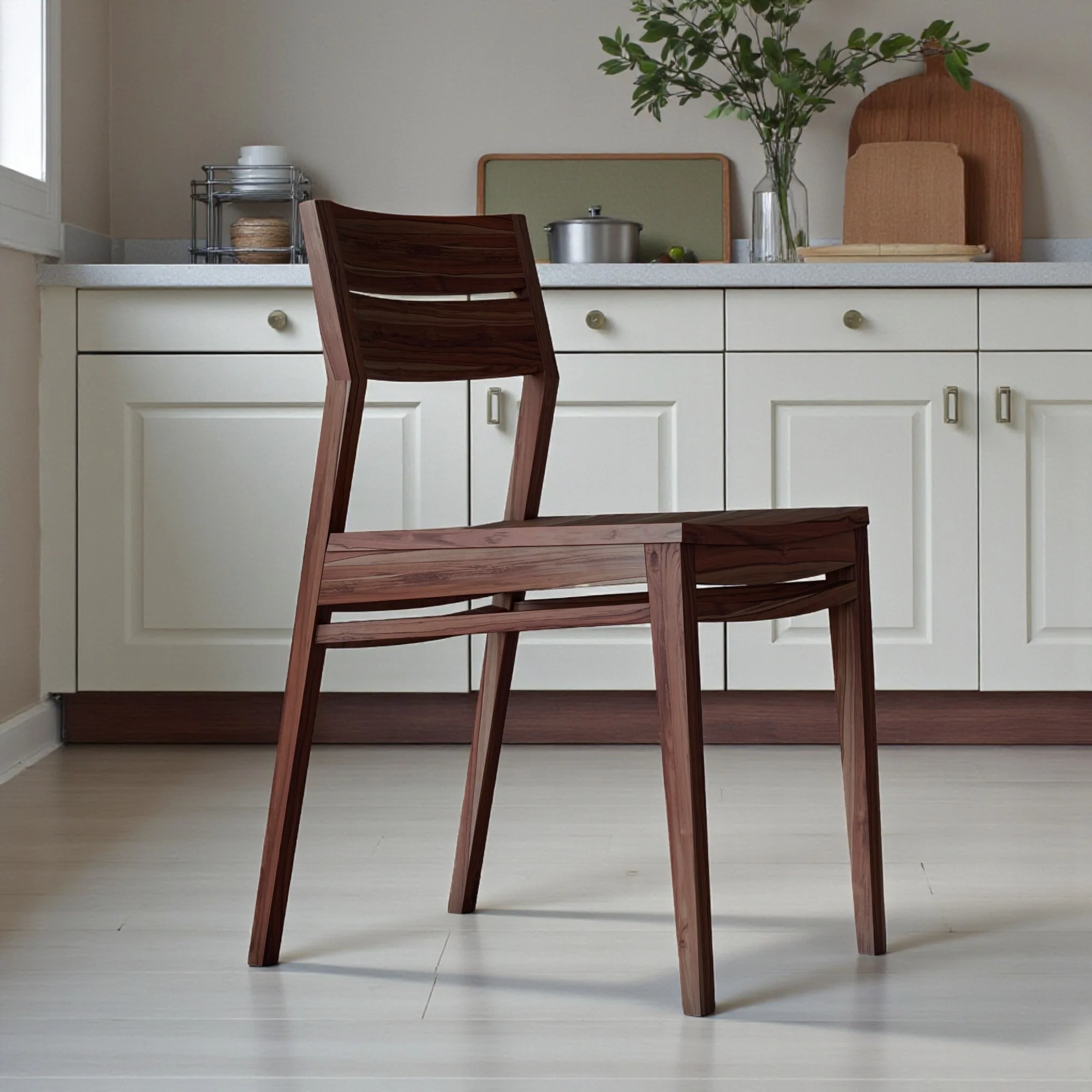 Serenity Dining Chair - Solid Teak/Oak/Walnut Wood - Image 5