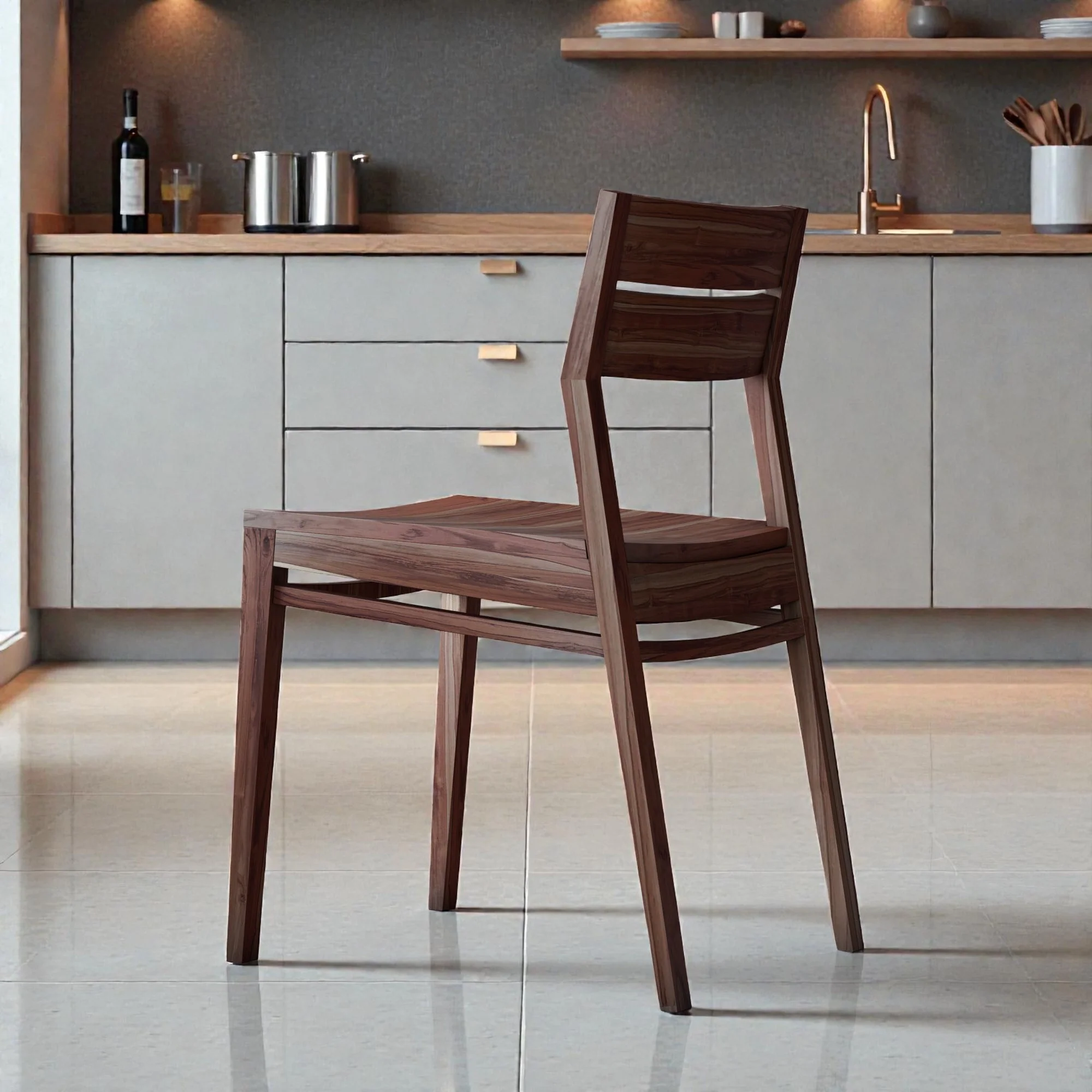 Serenity Dining Chair - Solid Teak/Oak/Walnut Wood - Image 6