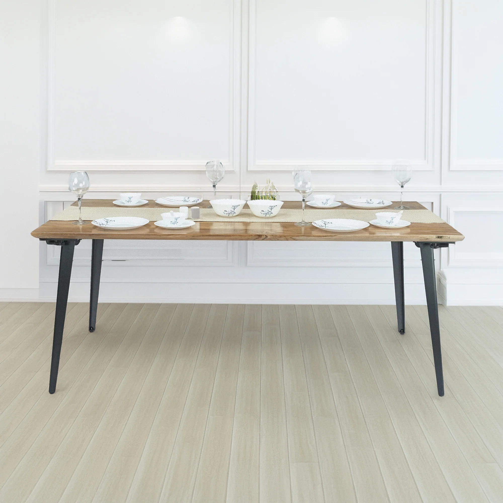 Serenity Dining Table XL (6x3 feet) - Solid Teak/Walnut/Oak Wood - Image 13