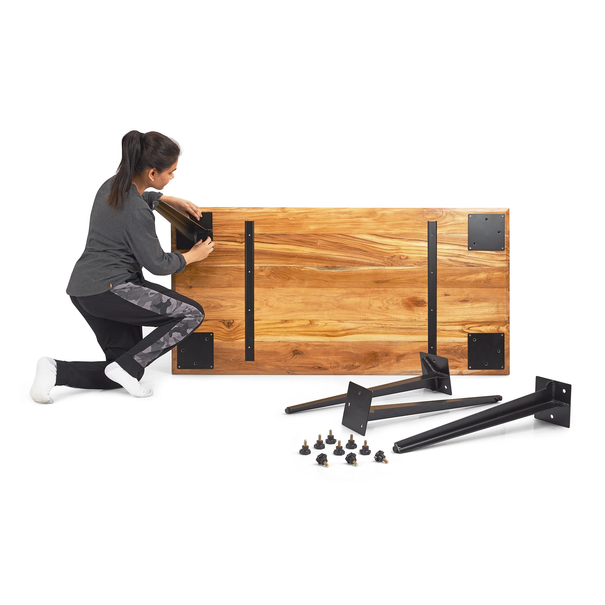 Serenity Dining Table XL (6x3 feet) - Solid Teak/Walnut/Oak Wood - Image 22
