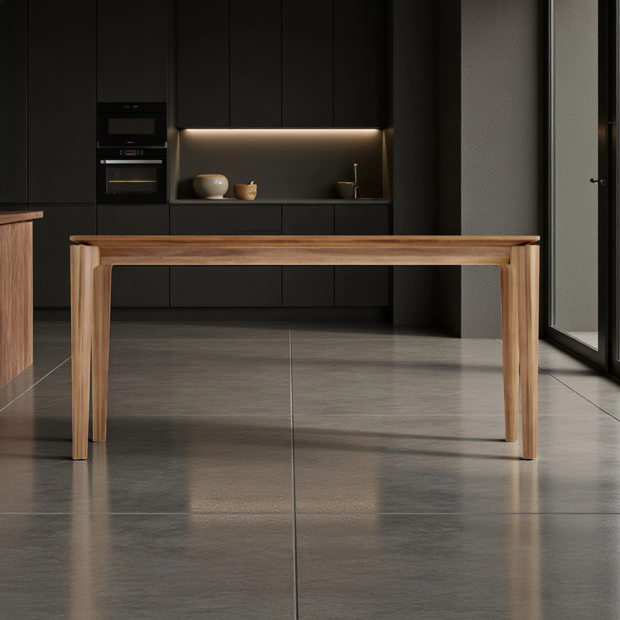 Elan Dining Table (5.3 feet) - Solid Teak/Walnut/Oak Wood - Image 8