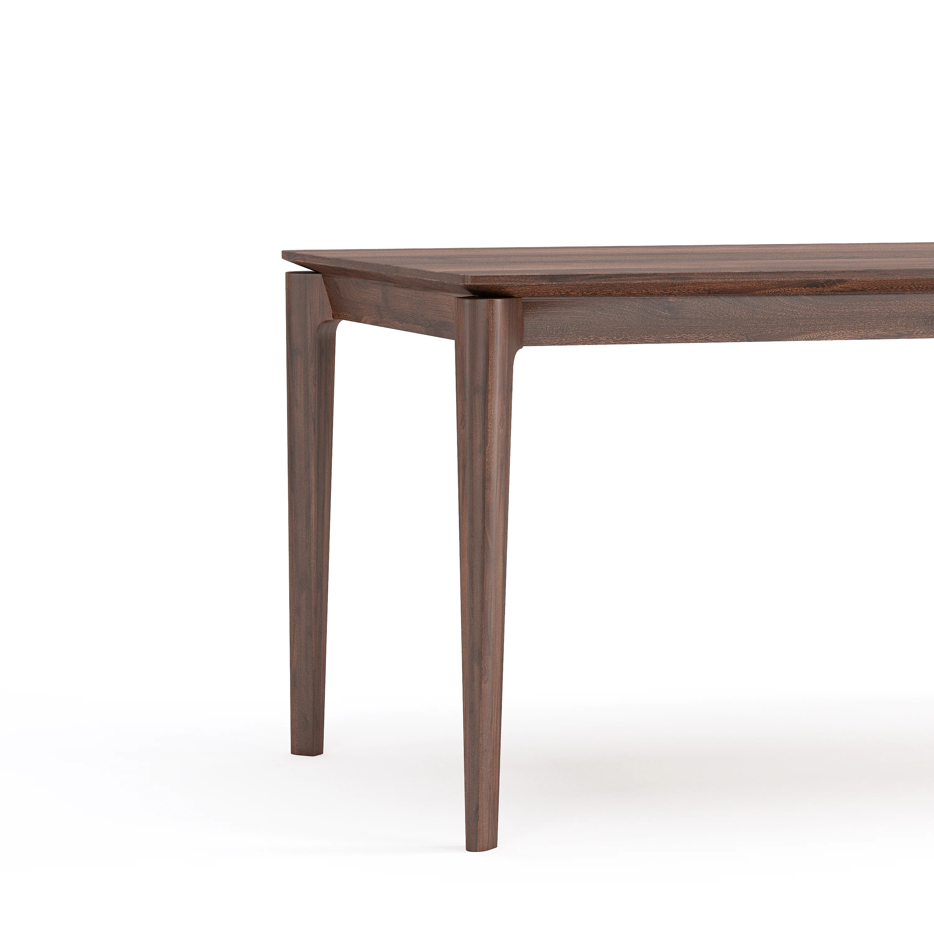 Elan Dining Table (6 feet) - Solid Teak/Walnut/Oak Wood - Image 5