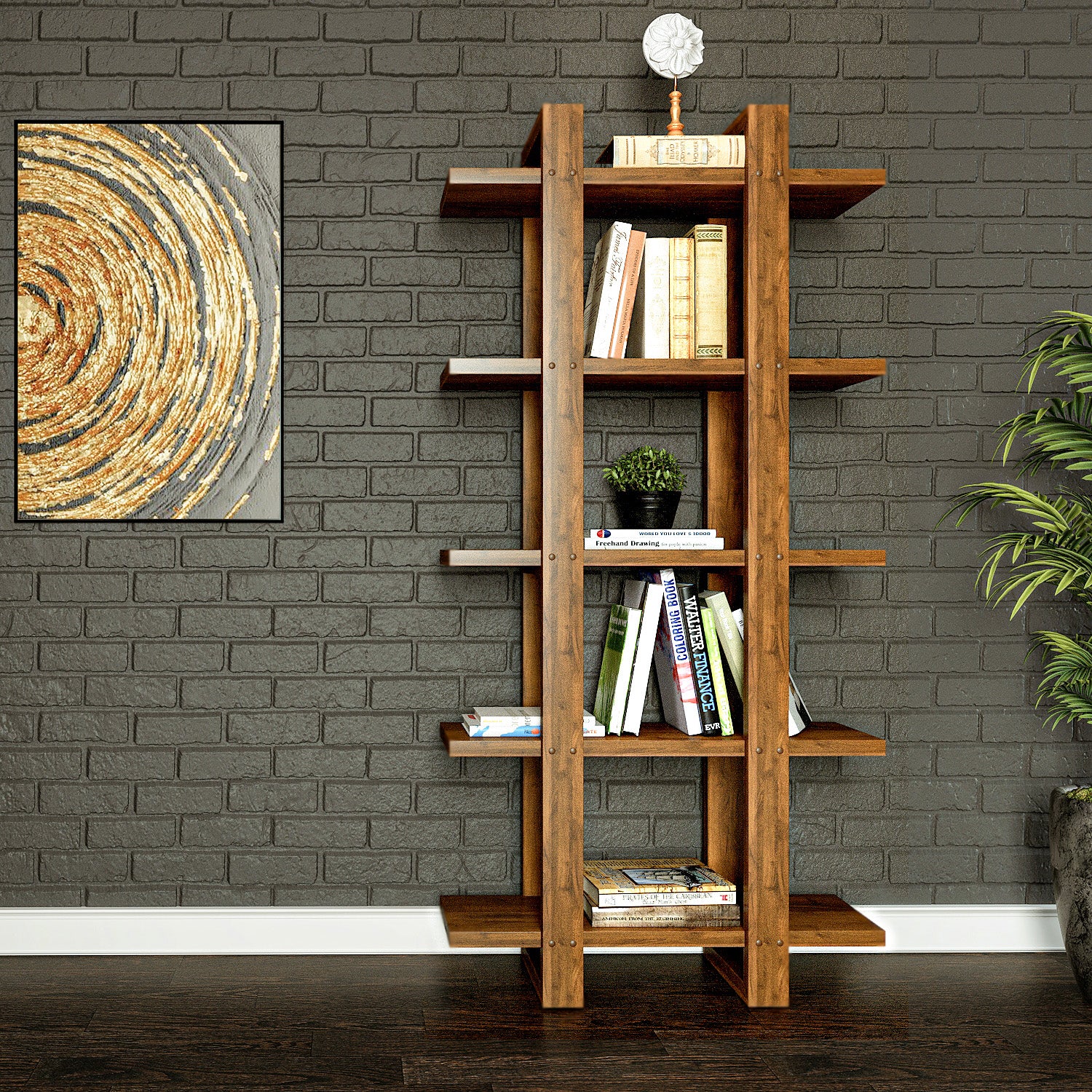 Harmony Shelf/Bookcase - Solid Teak Wood - Image 9
