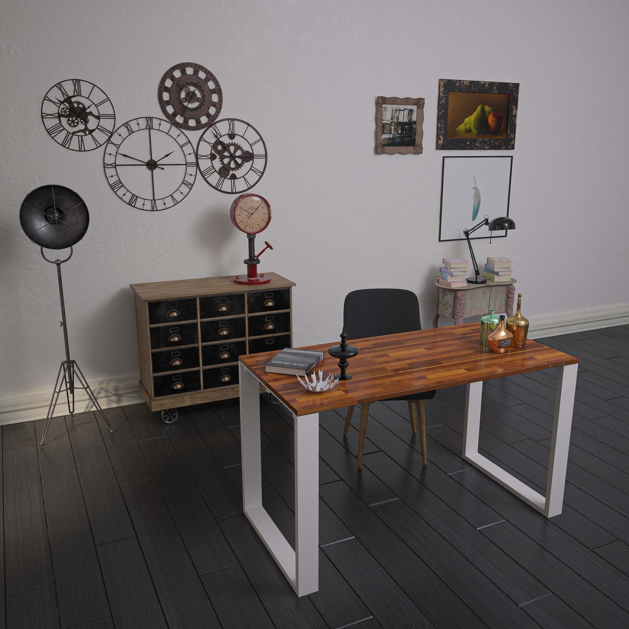 Highflier Desk - Solid Teak Wood - Image 7