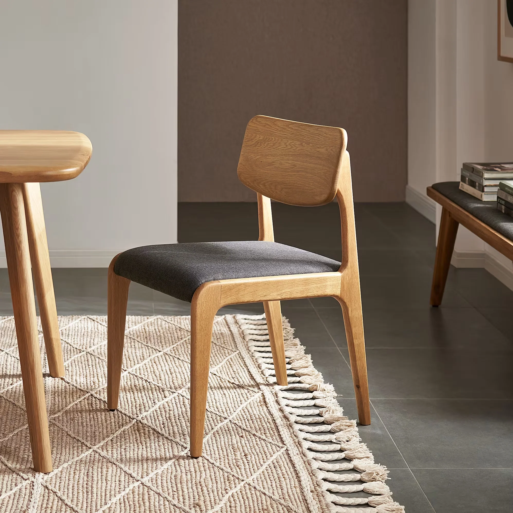 Kosha Dining Chair - Solid Teak/Oak/Walnut Wood - Image 15