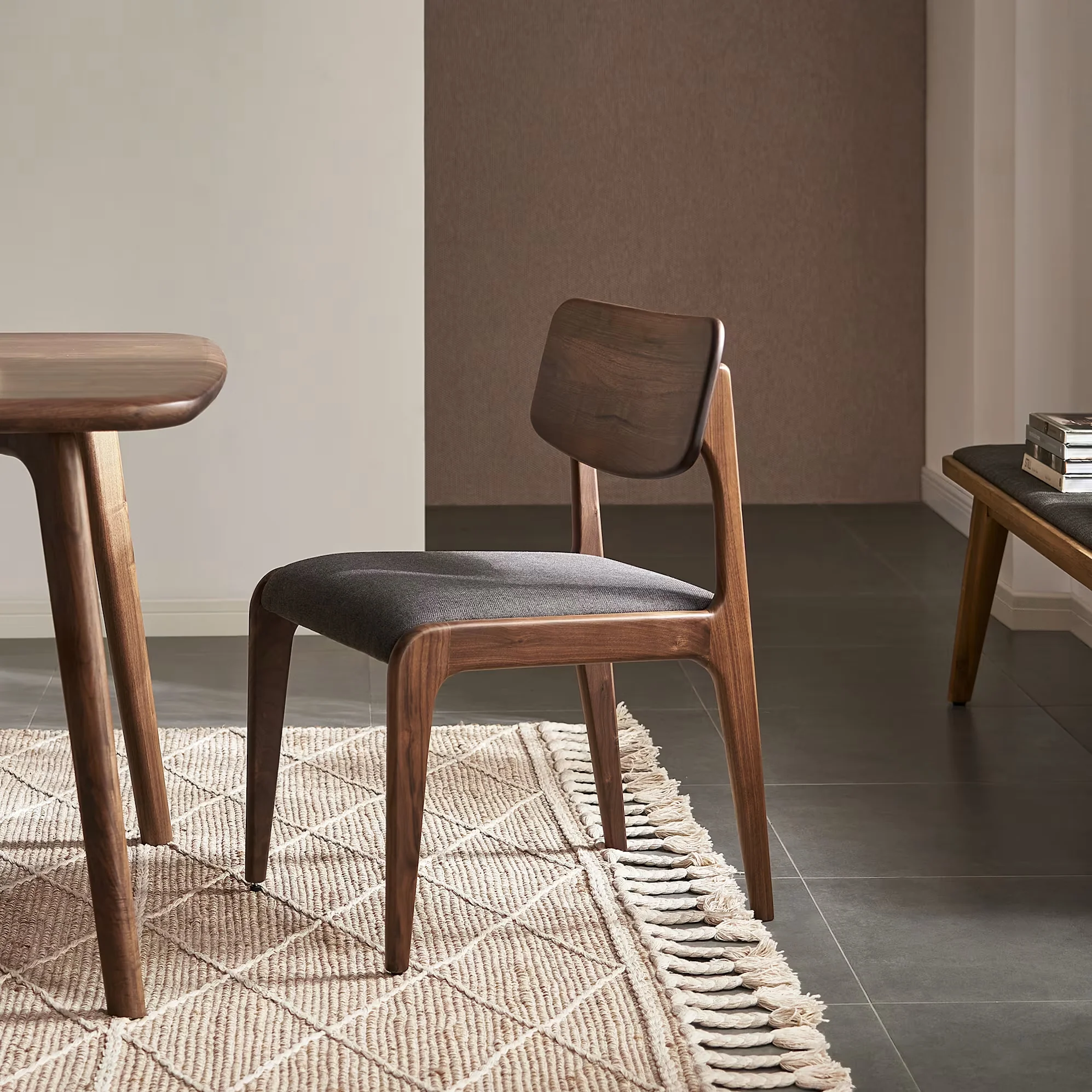 Kosha Dining Chair - Solid Teak/Oak/Walnut Wood - Image 8
