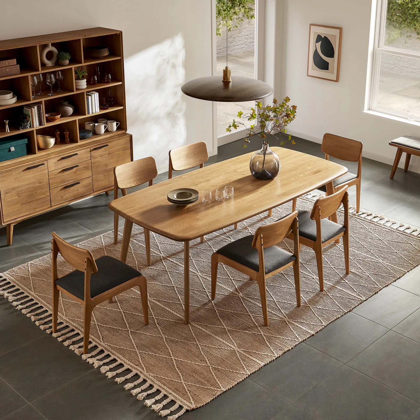 Kosha Dining Table (5 feet) - Solid Teak/Walnut/Oak Wood - Image 22
