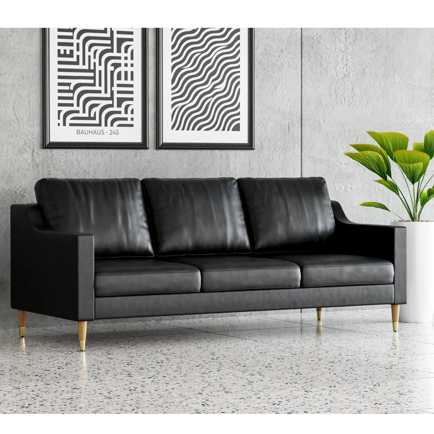 Lore Sofa | 3 Seater Italian Leather Sofa (7 feet) - Image 11