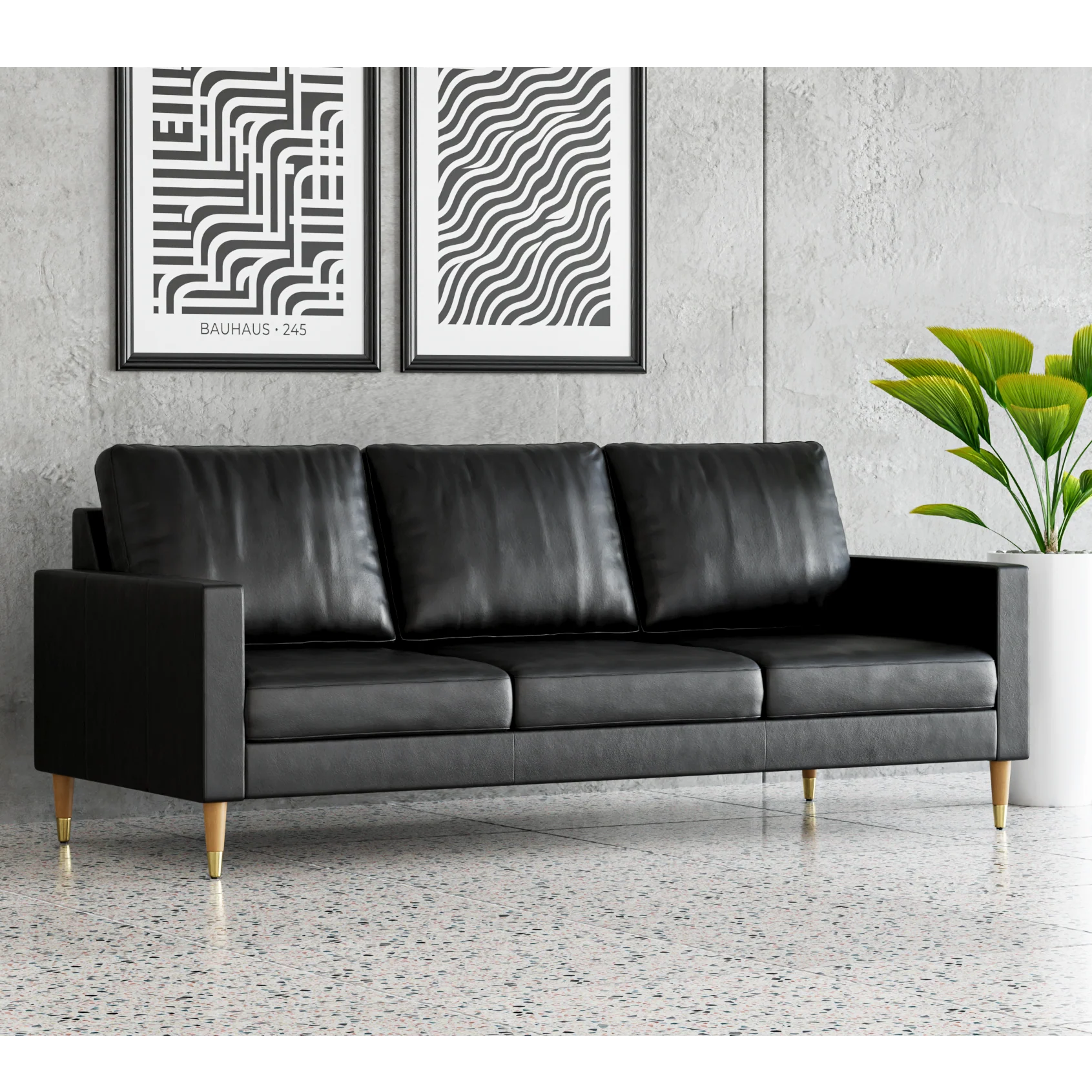 Lore Sofa | 3 Seater Italian Leather Sofa (7 feet) - Image 15