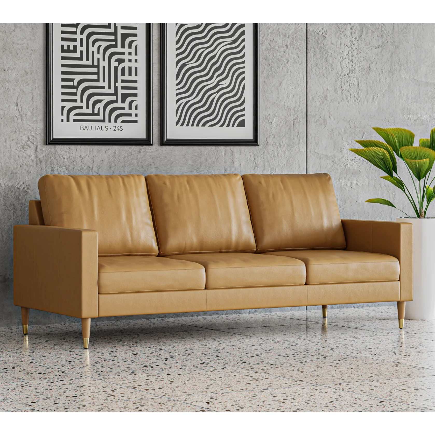 Lore Sofa | 3 Seater Italian Leather Sofa (7 feet) - Image 24