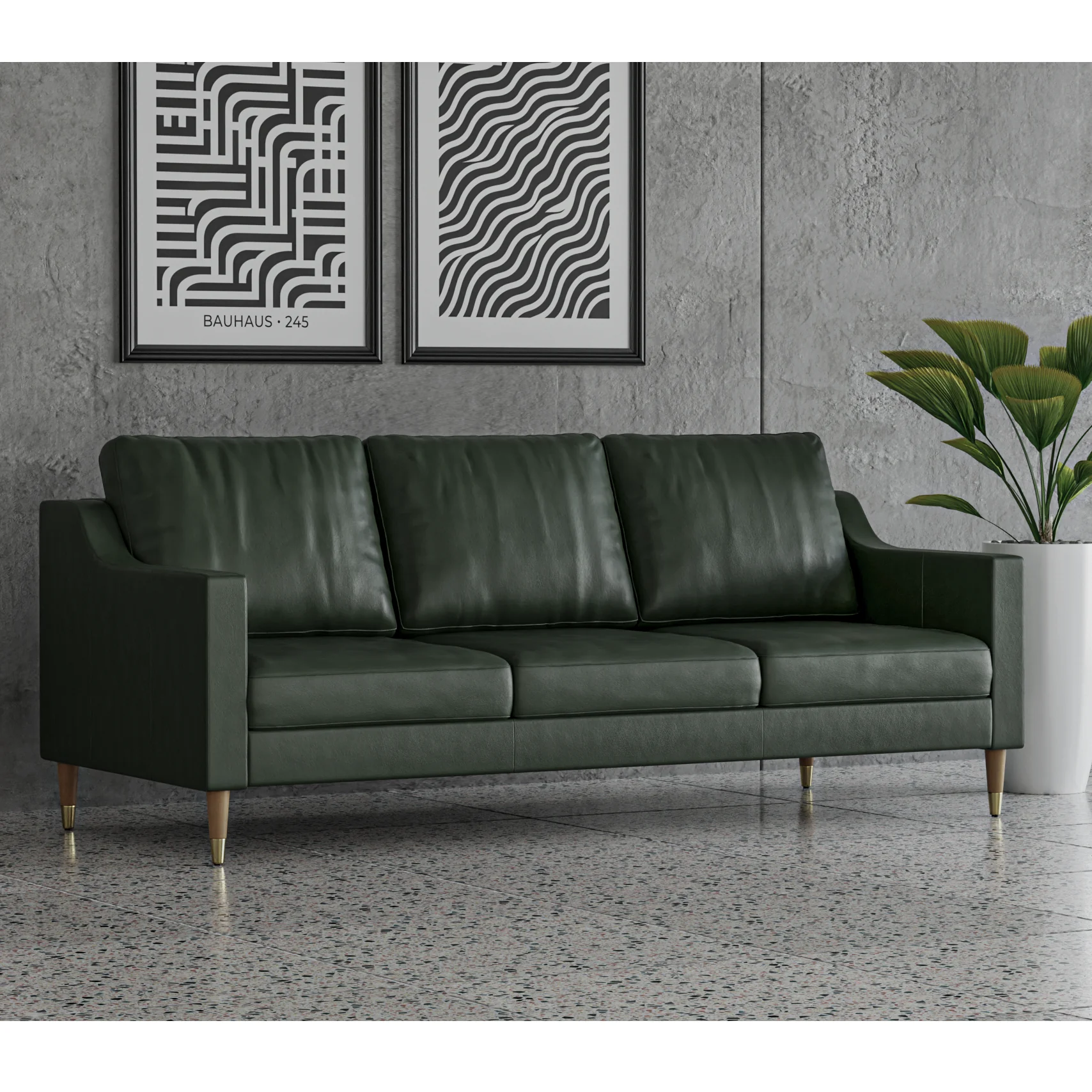 Lore Sofa | 3 Seater Italian Leather Sofa (7 feet) - Image 5