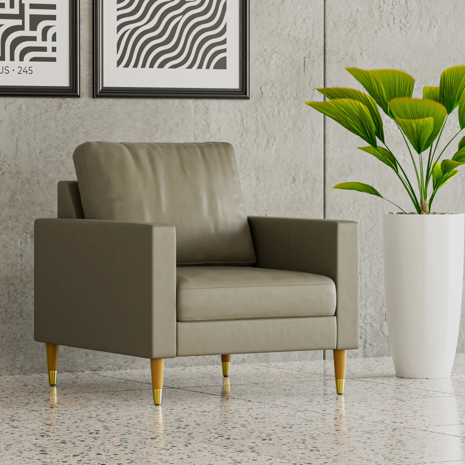 Lore Sofa | 1 Seater Italian Leather Sofa (3 feet) - Image 19