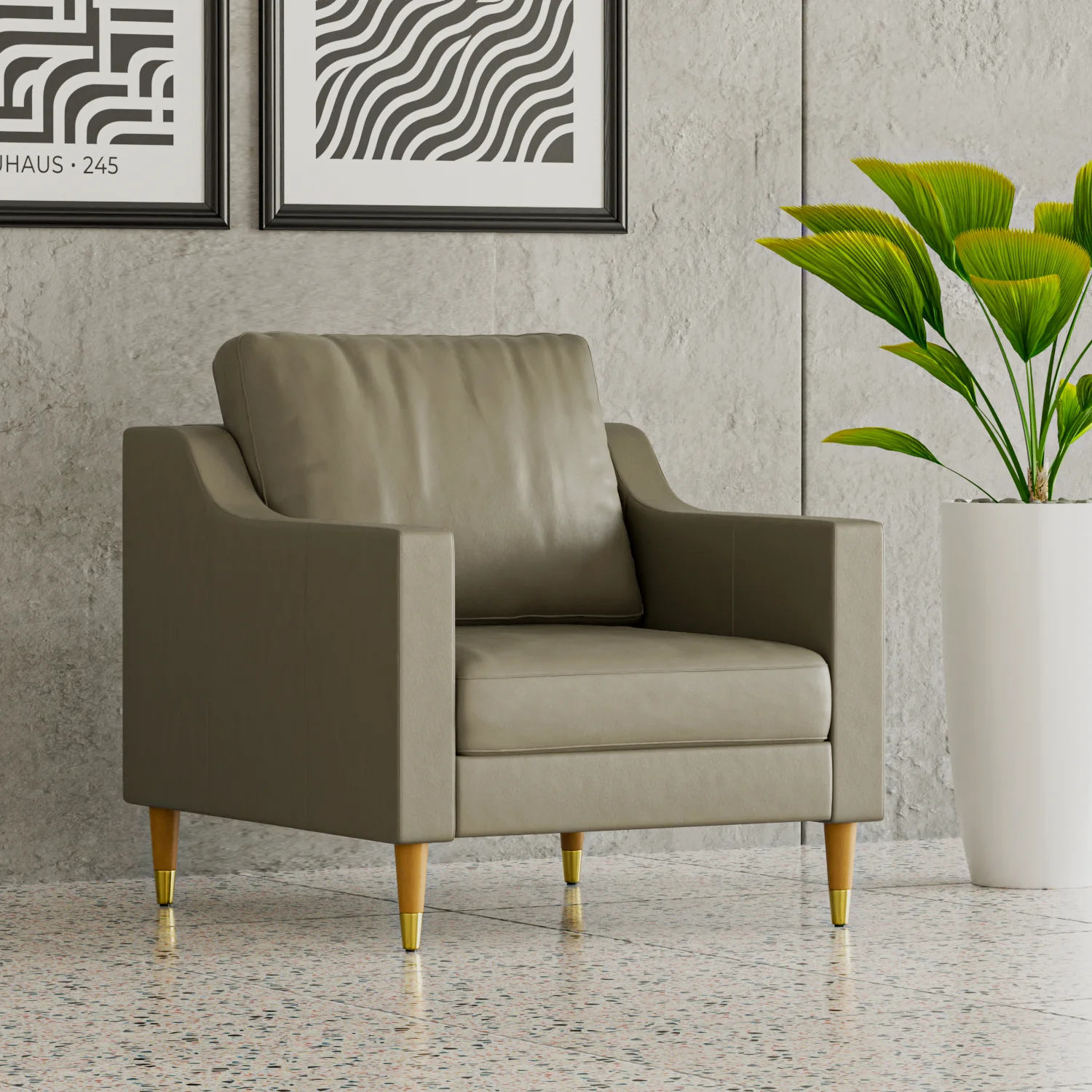 Lore Sofa | 1 Seater Italian Leather Sofa (3 feet) - Image 23
