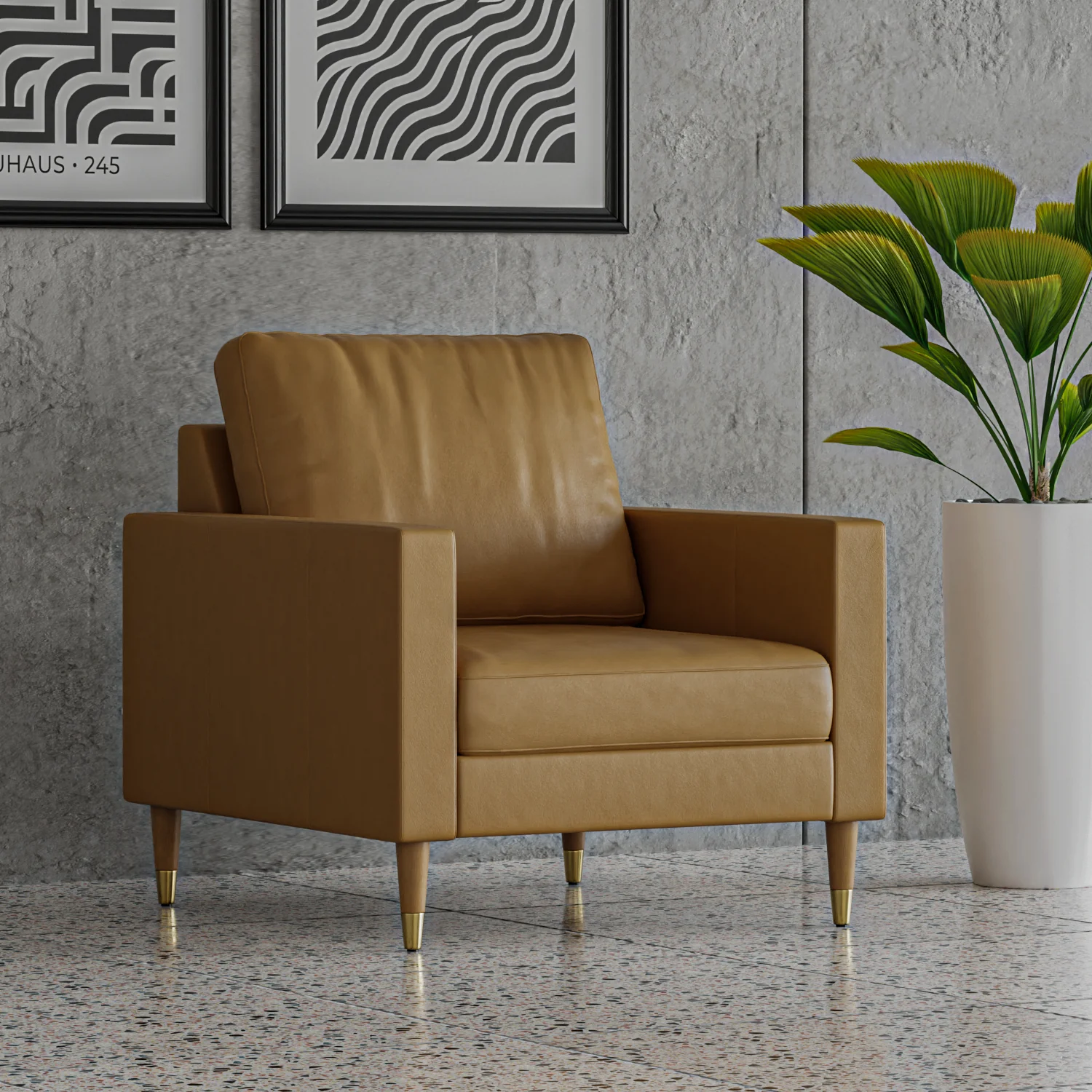 Lore Sofa | 1 Seater Italian Leather Sofa (3 feet) - Image 28