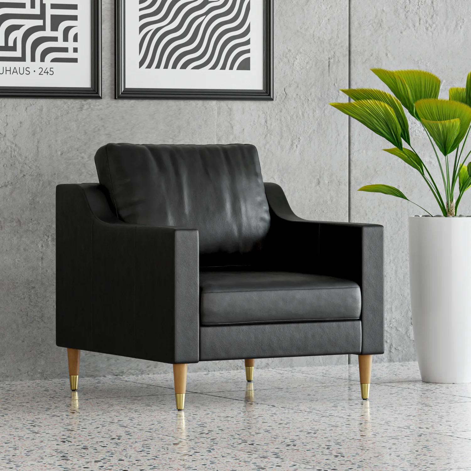 Lore Sofa | 1 Seater Italian Leather Sofa (3 feet) - Image 5