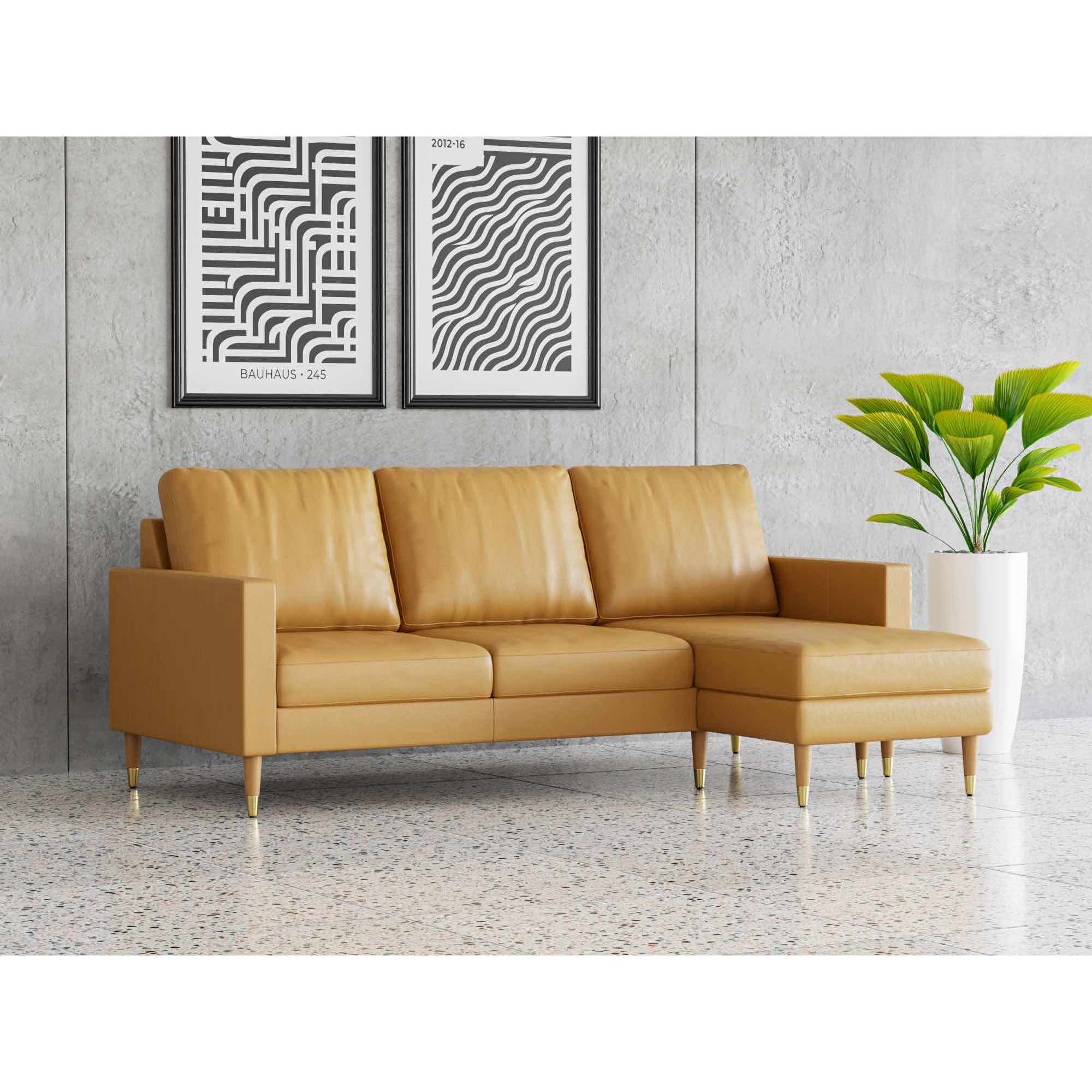 Lore Sofa | L-Shaped Sectional with Chaise | Italian Leather Sofa (7 feet) - Image 13