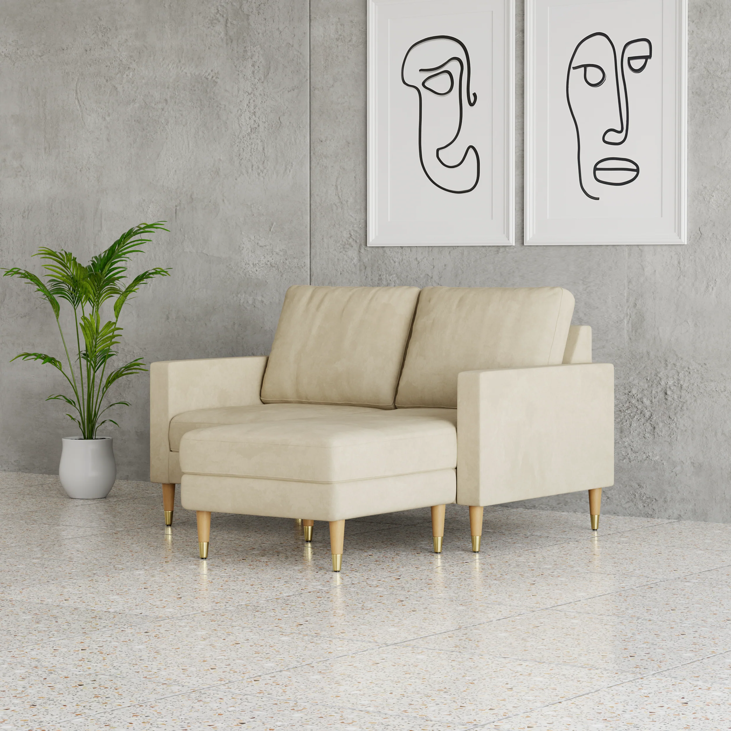 Lore Sofa | Small L-Shaped Sectional with Chaise (5 feet) - Image 17