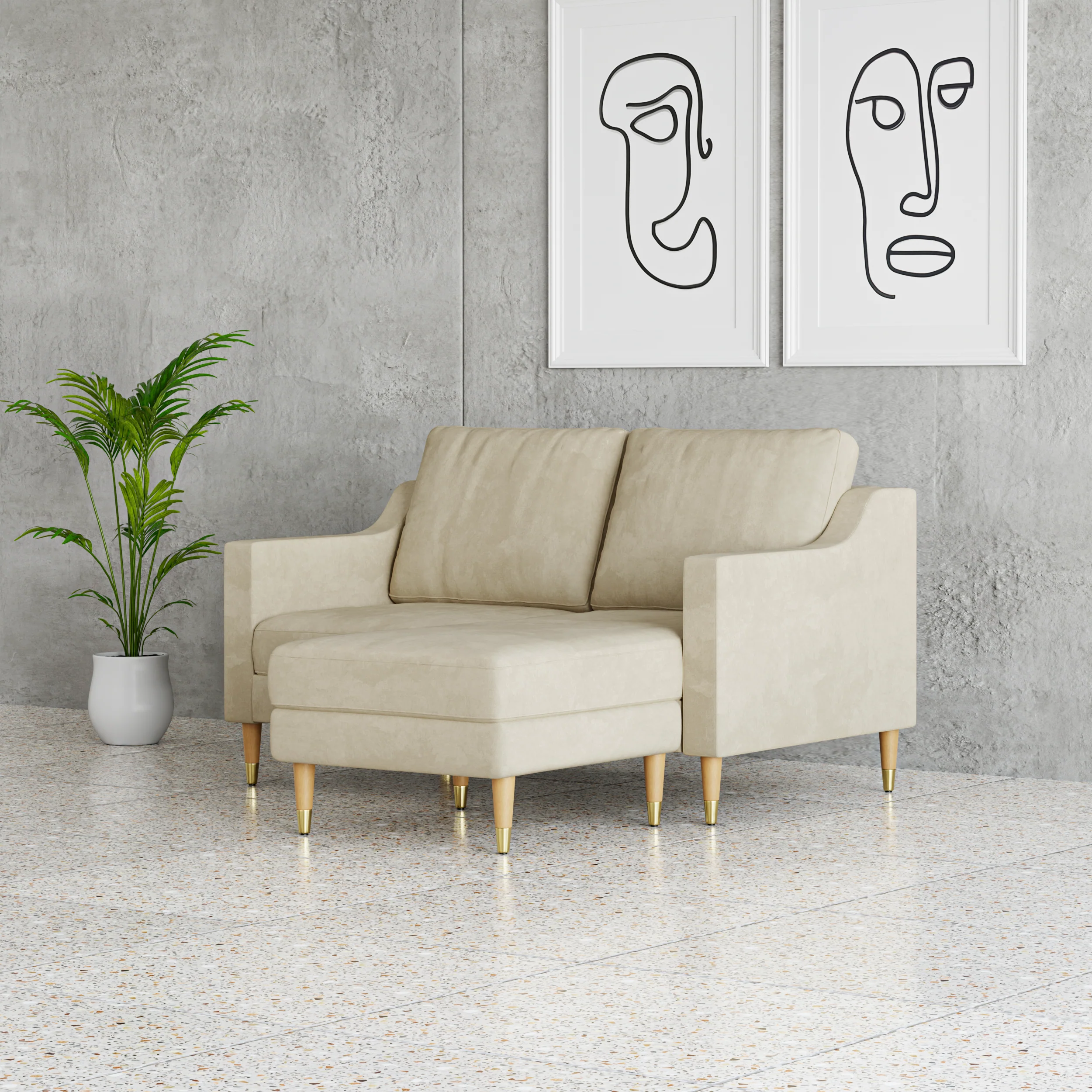 Lore Sofa | Small L-Shaped Sectional with Chaise (5 feet) - Image 21