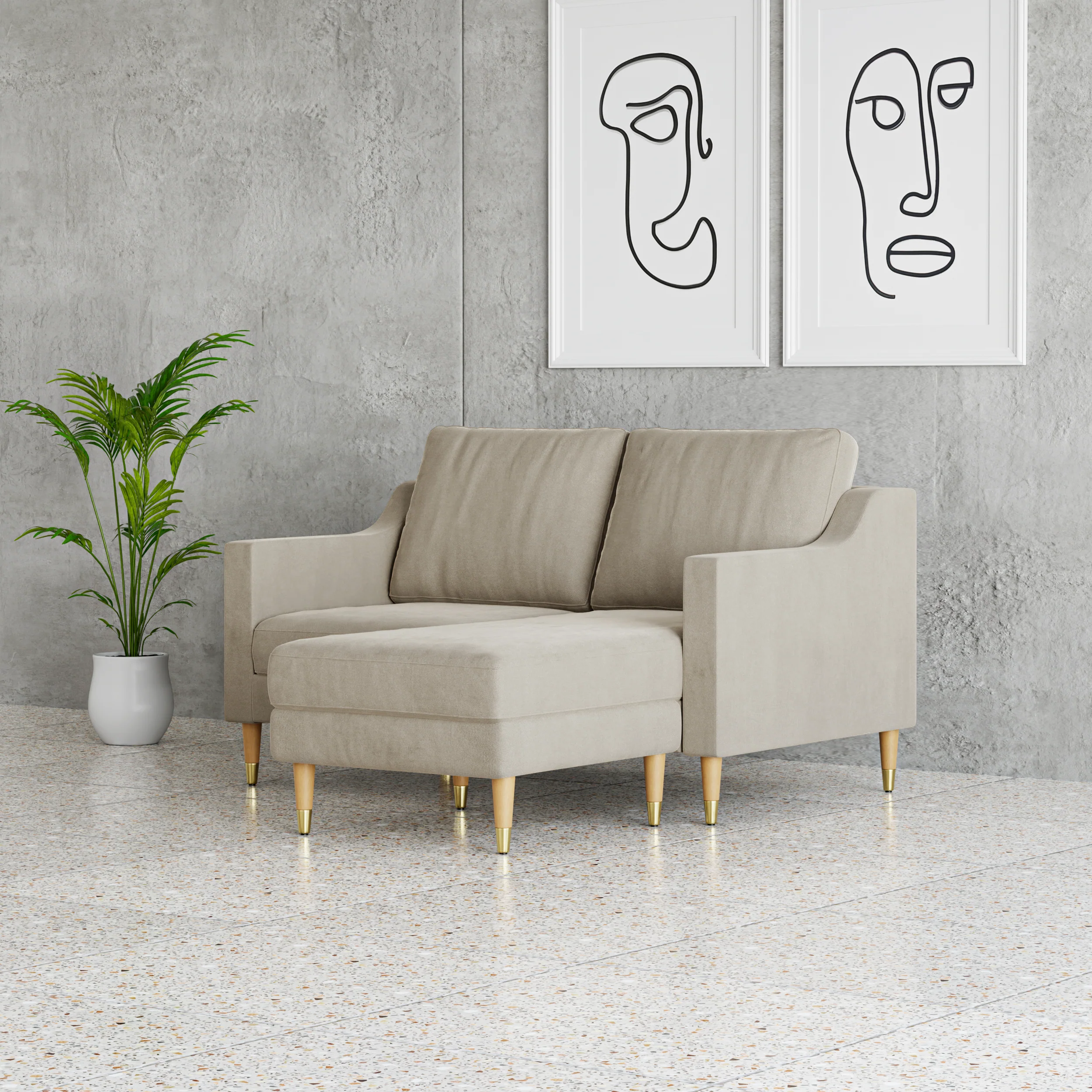 Lore Sofa | Small L-Shaped Sectional with Chaise (5 feet) - Image 29