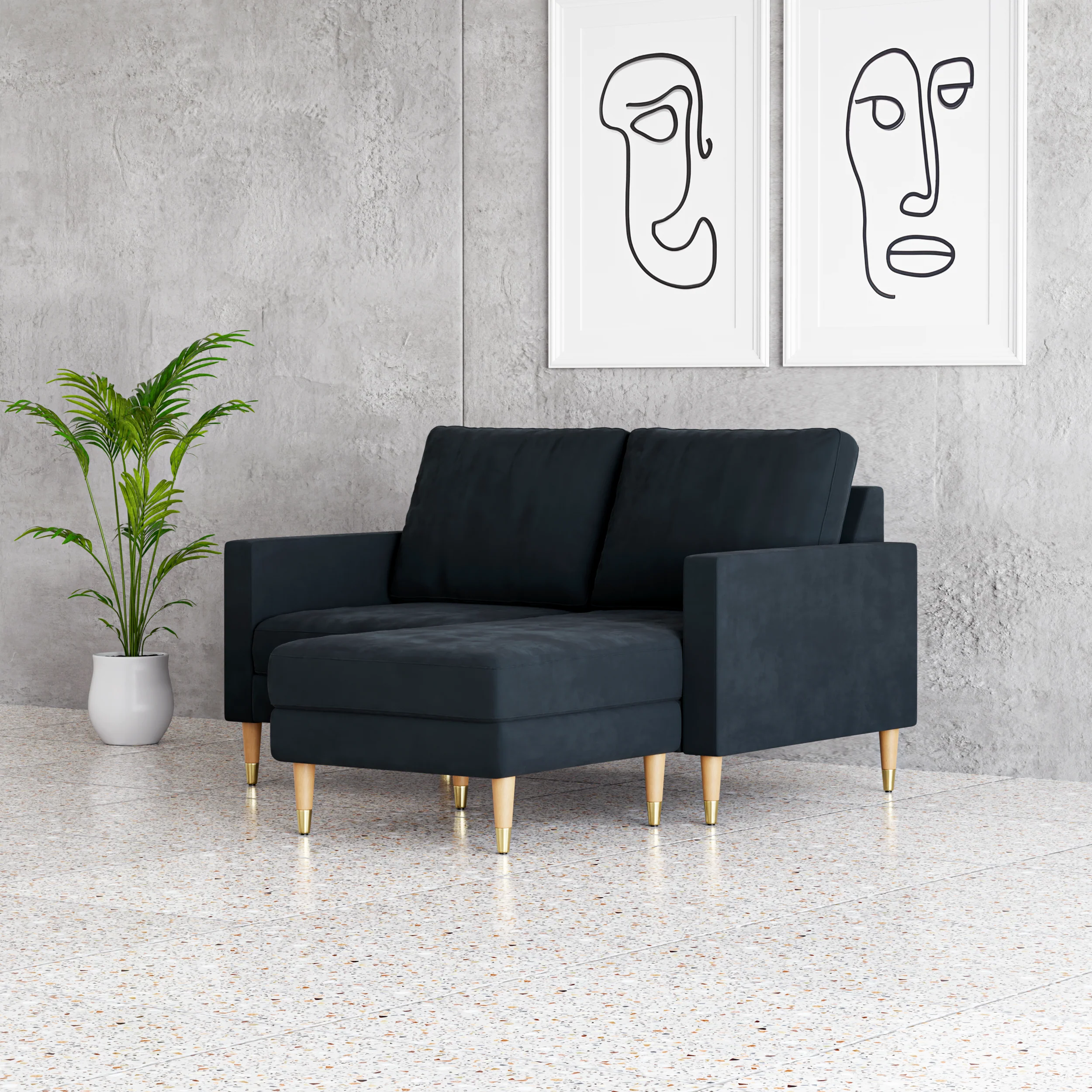 Lore Sofa | Small L-Shaped Sectional with Chaise (5 feet) - Image 33