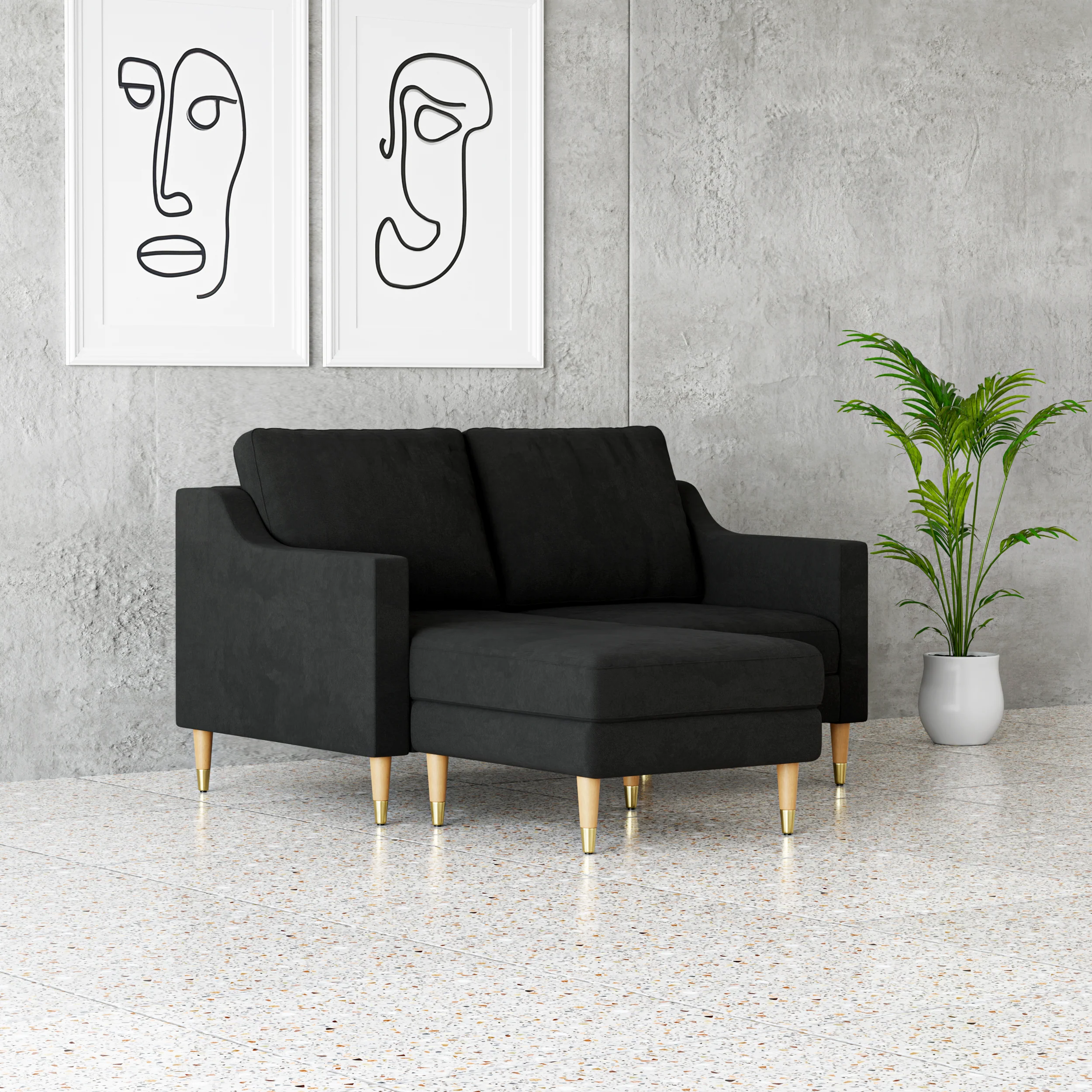 Lore Sofa | Small L-Shaped Sectional with Chaise (5 feet) - Image 41