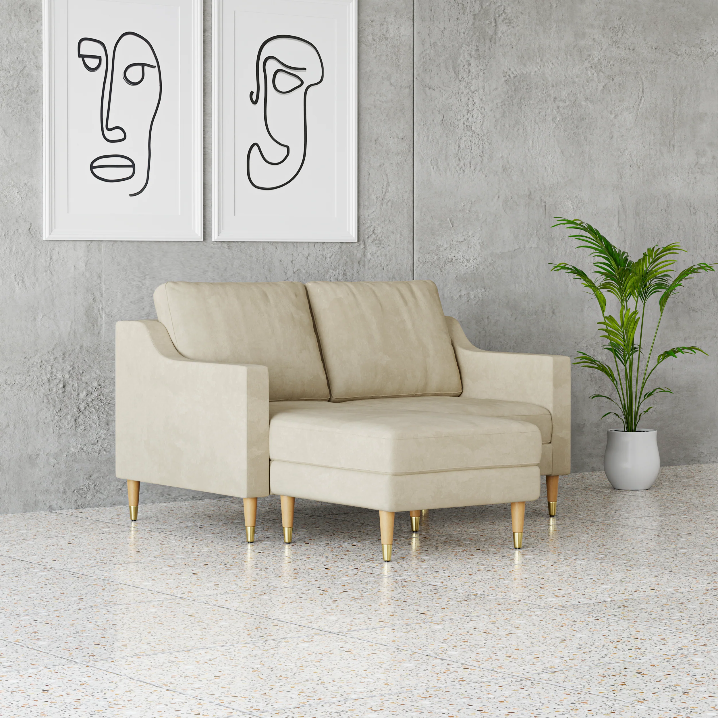 Lore Sofa | Small L-Shaped Sectional with Chaise (5 feet) - Image 49