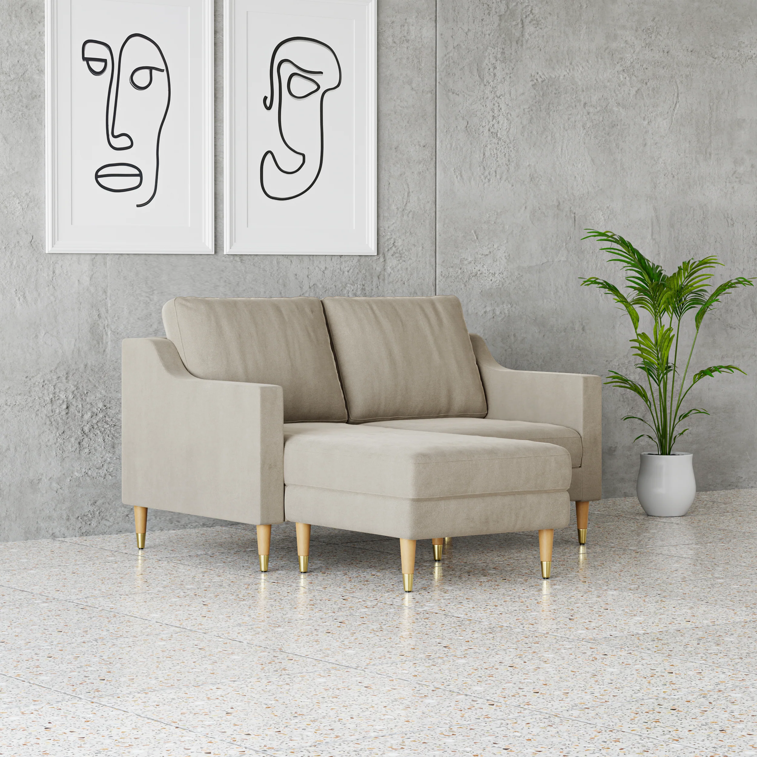 Lore Sofa | Small L-Shaped Sectional with Chaise (5 feet) - Image 65