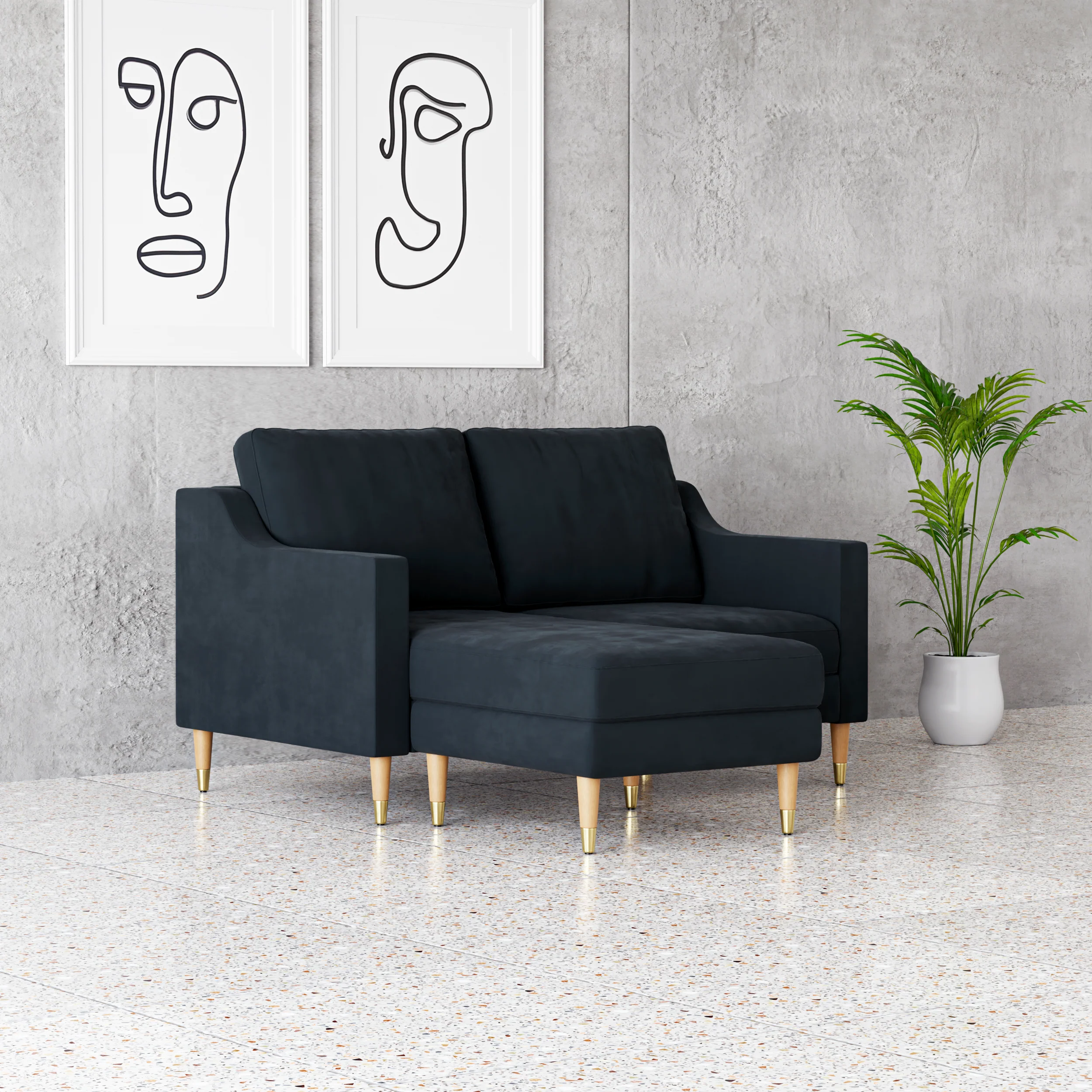 Lore Sofa | Small L-Shaped Sectional with Chaise (5 feet) - Image 73