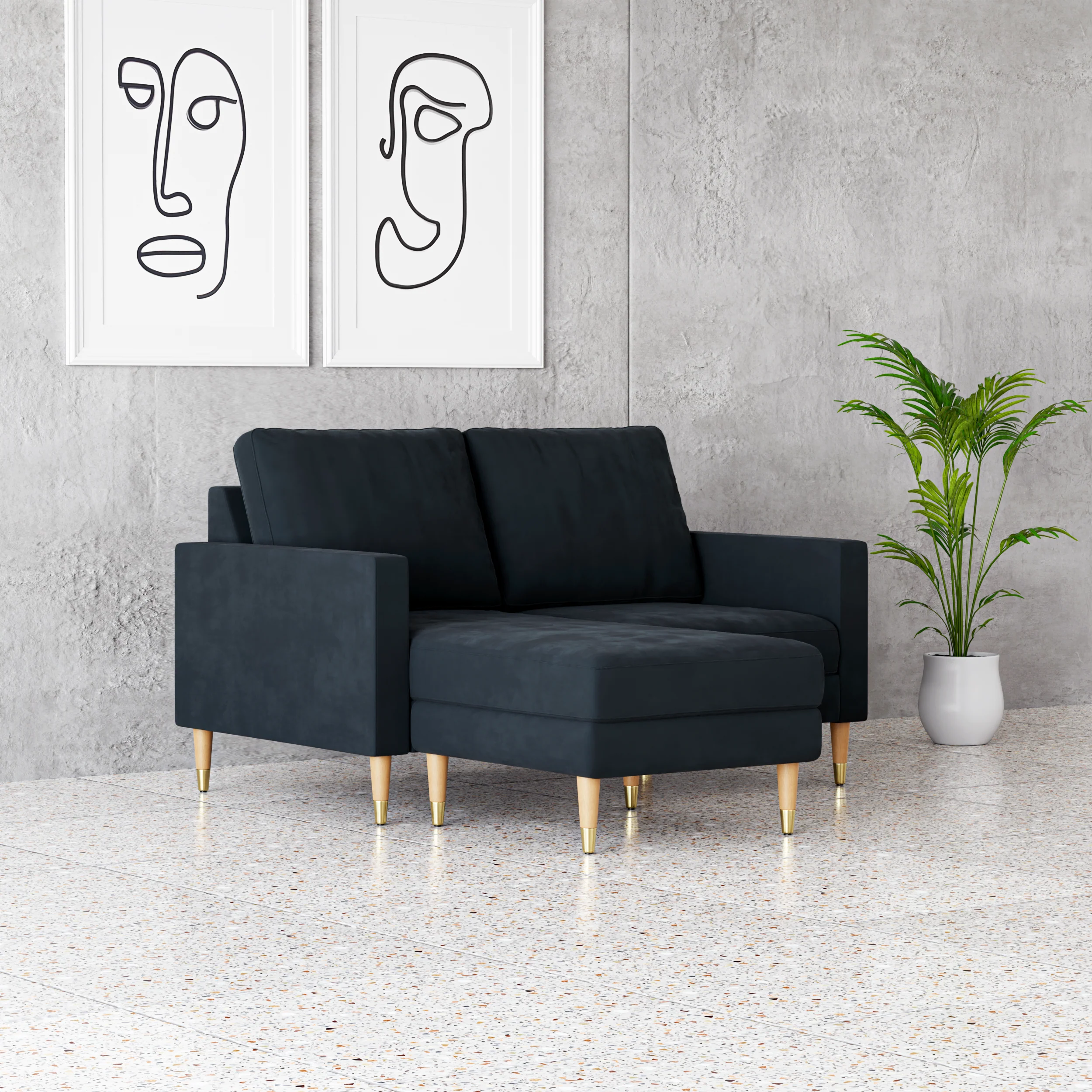 Lore Sofa | Small L-Shaped Sectional with Chaise (5 feet) - Image 77