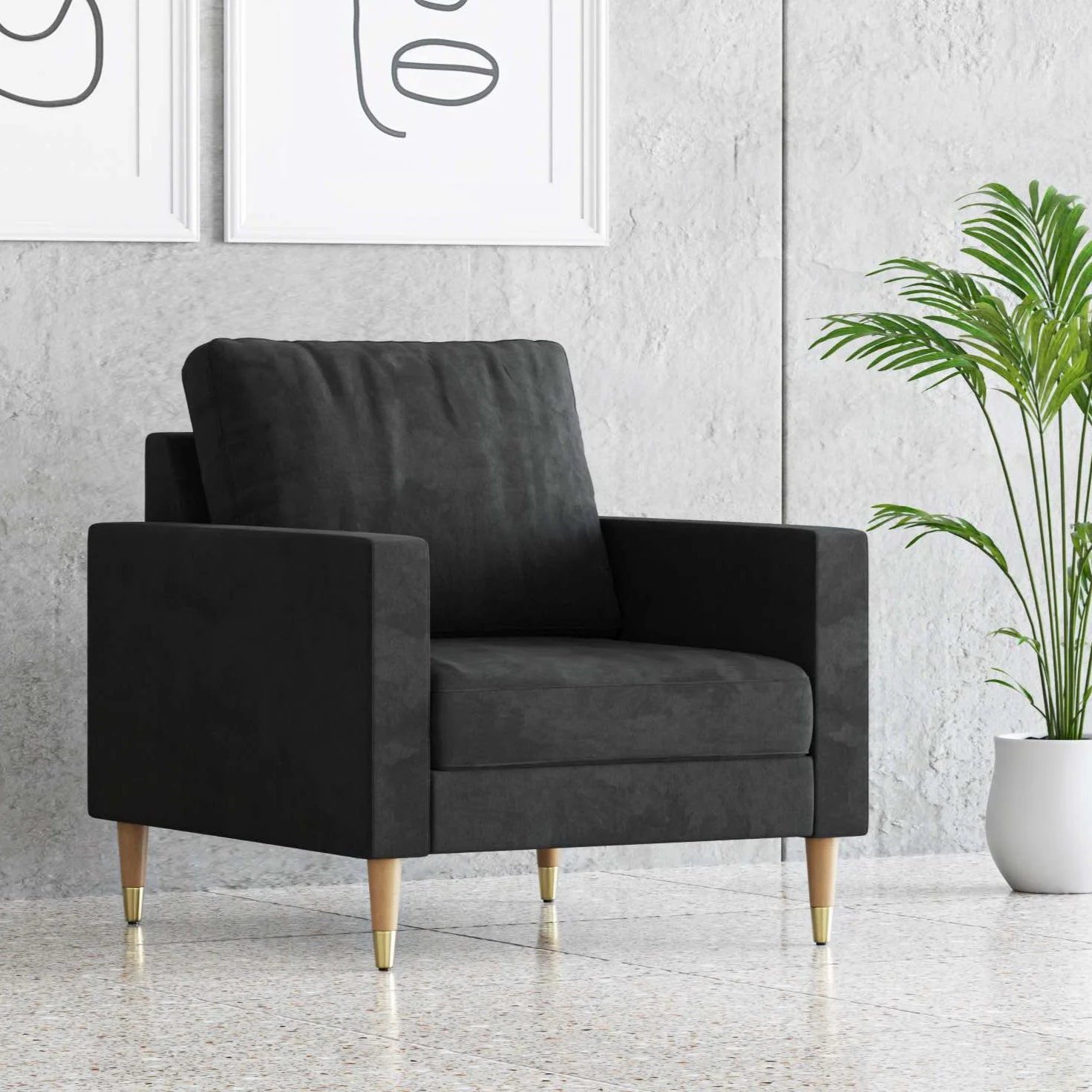 Lore Sofa | 1 Seater (3 feet) | High Back Sofa - Image 23