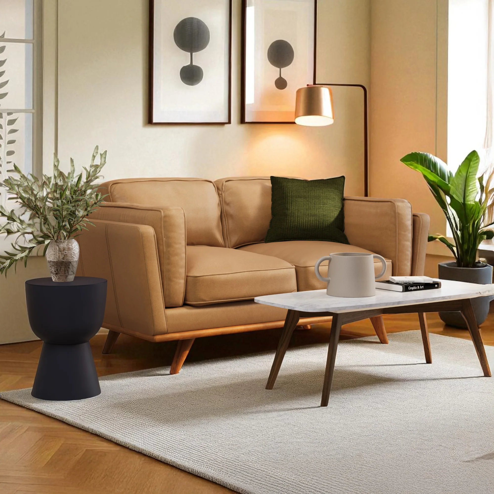 Lumo Sofa | 2 Seater (5.5 feet) Genuine Leather - Image 8